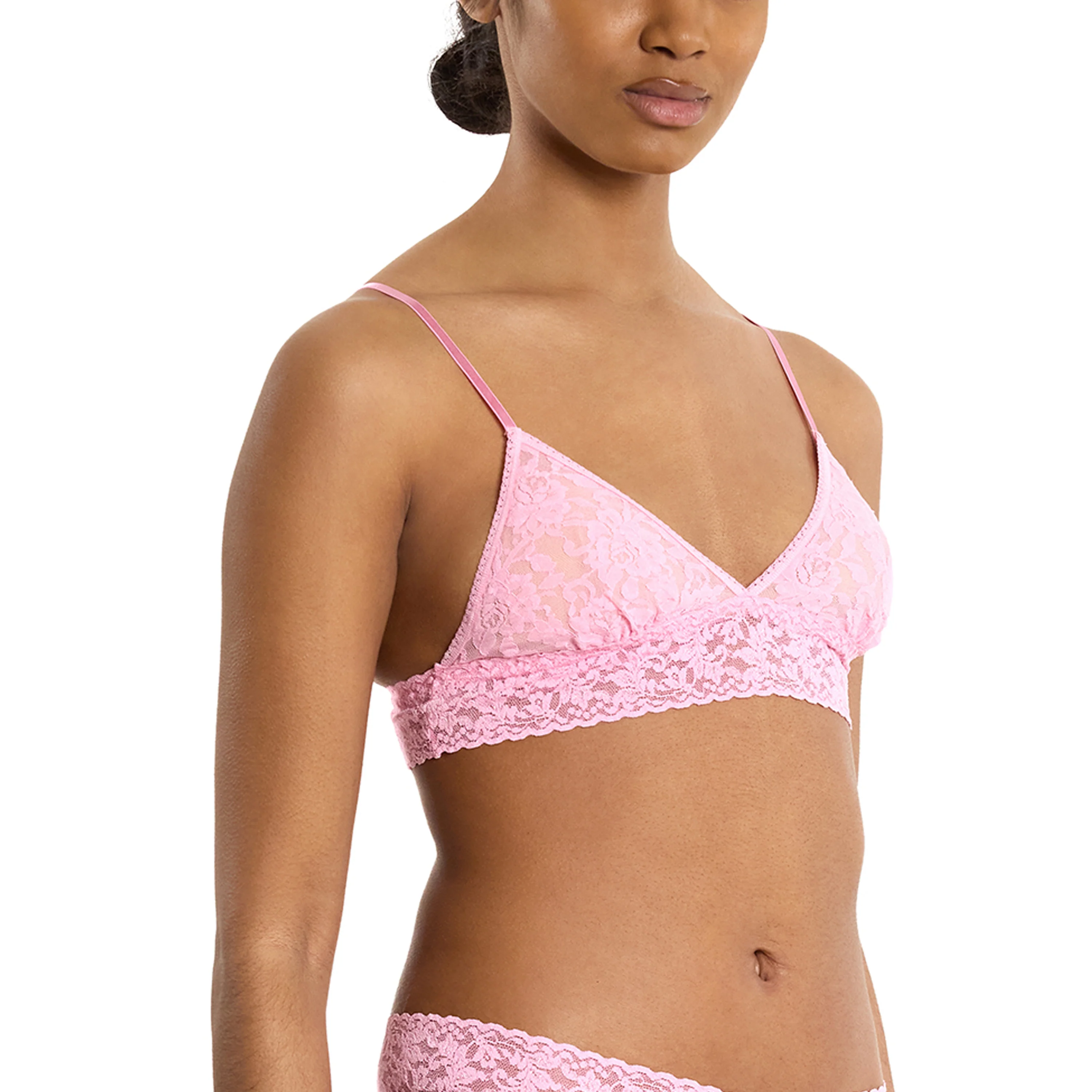 Signature Lace Padded Bralette | Strawberry Lemonade (Pink) - Image 11