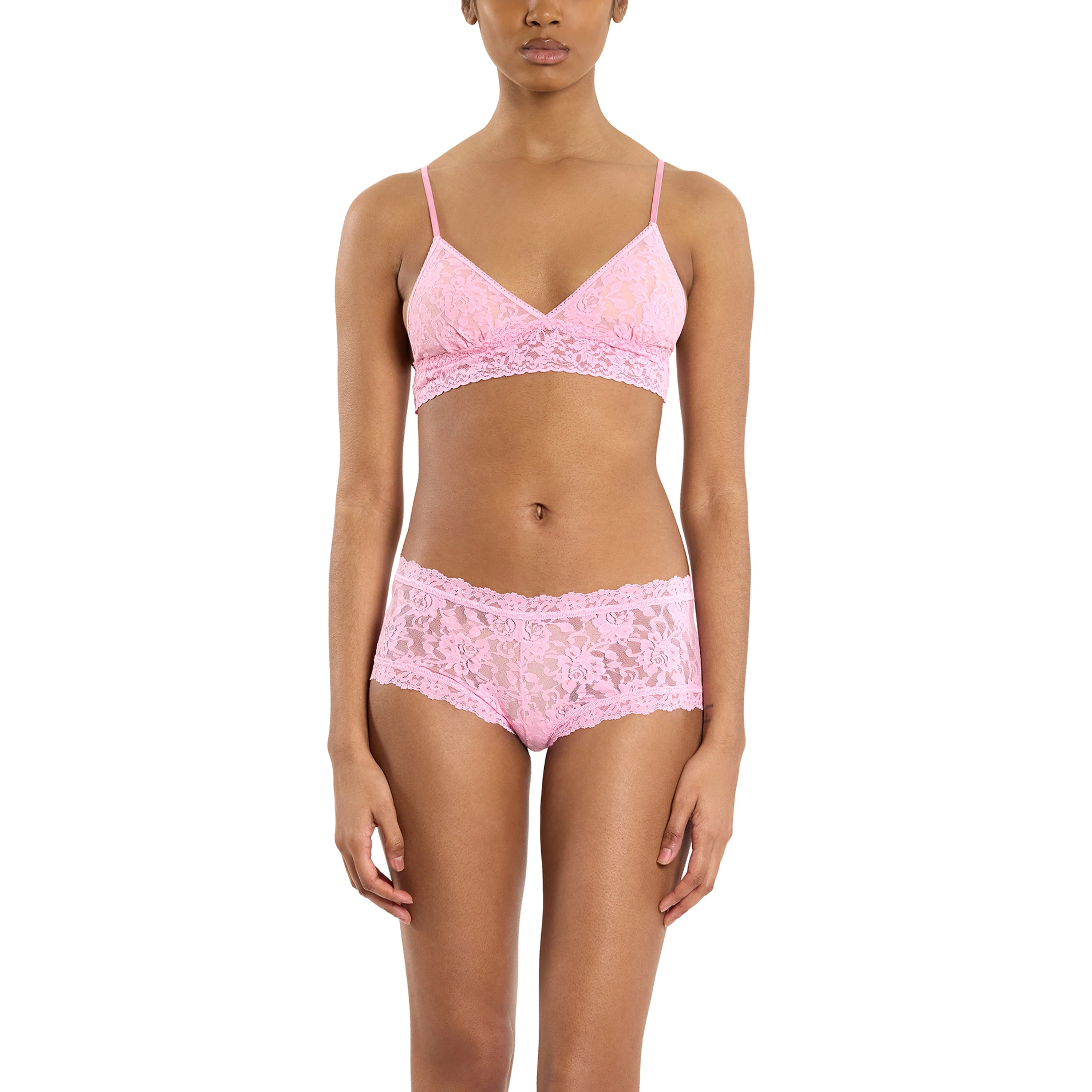 Signature Lace Padded Bralette | Strawberry Lemonade (Pink) - Image 8