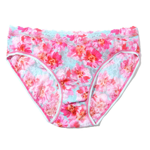 Signature Lace V-Front Brief | First Bloom (Blue)