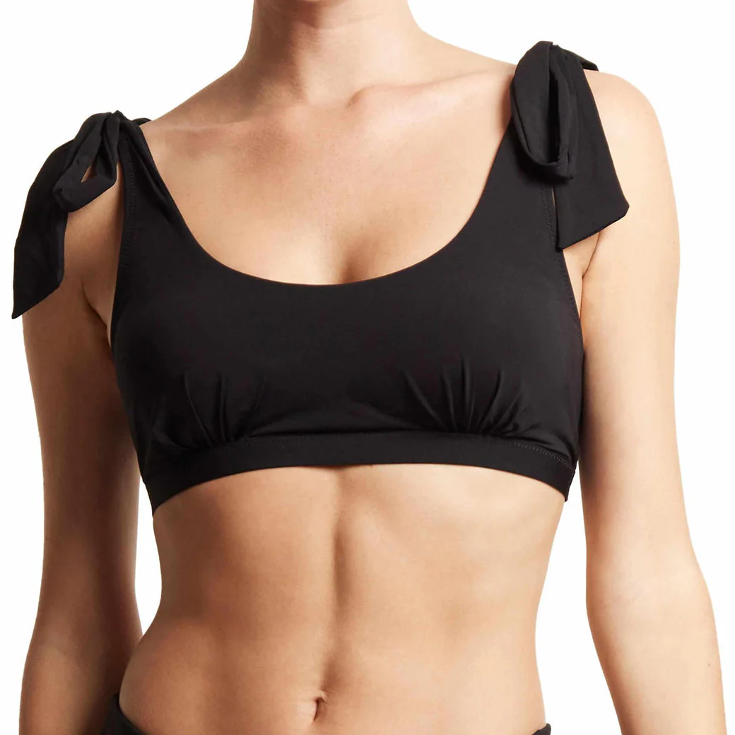 Swim Scoop Bikini Top | Black