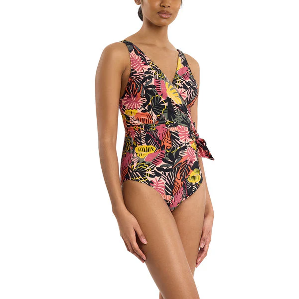 Swim Wrap One Piece | Palm Springs (Beige) - Image 2