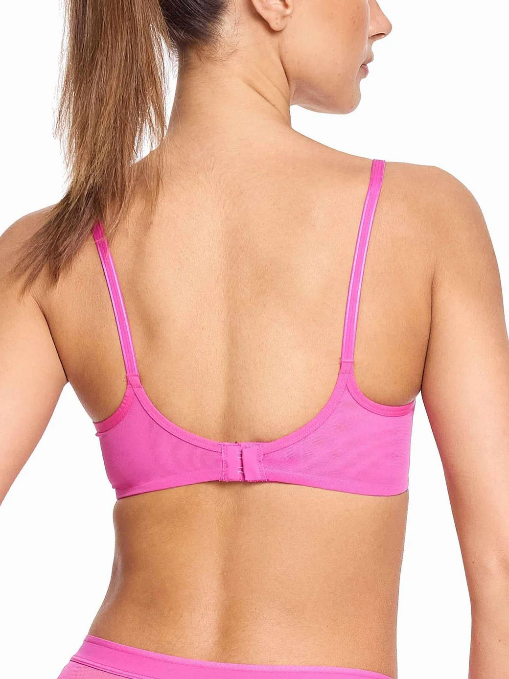 Unlined Mesh Underwire Bra | Berry Burst (Pink) - Image 2