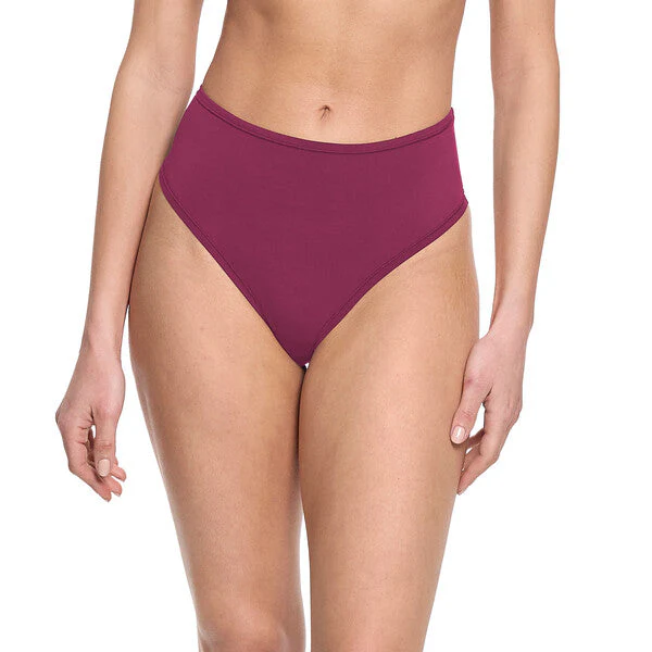 YourFit High Cut Thong | Mulled Wine (Red) - Image 2
