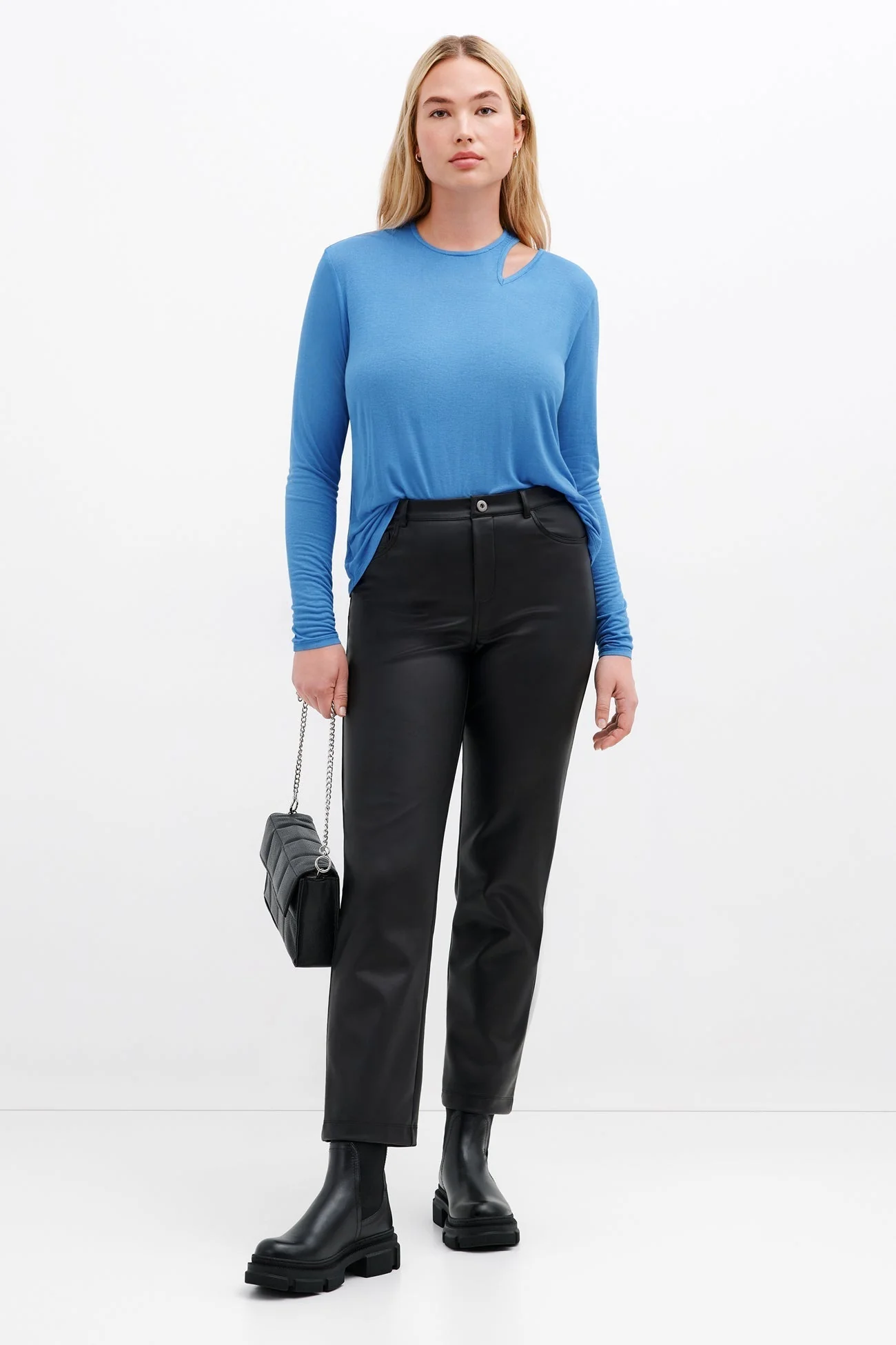 Hester Cutout Top | Sky Blue - Image 3