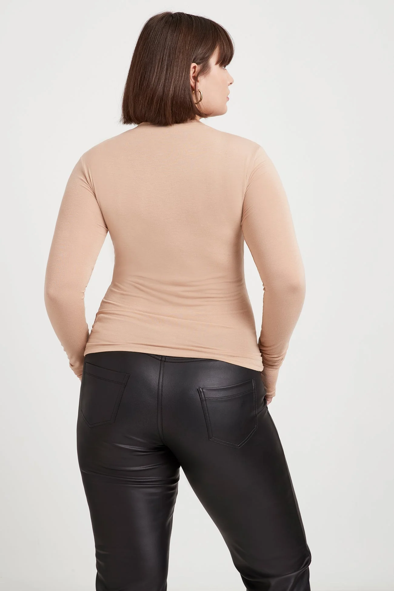 Liana Mock Turtleneck | Light Beige - Image 4