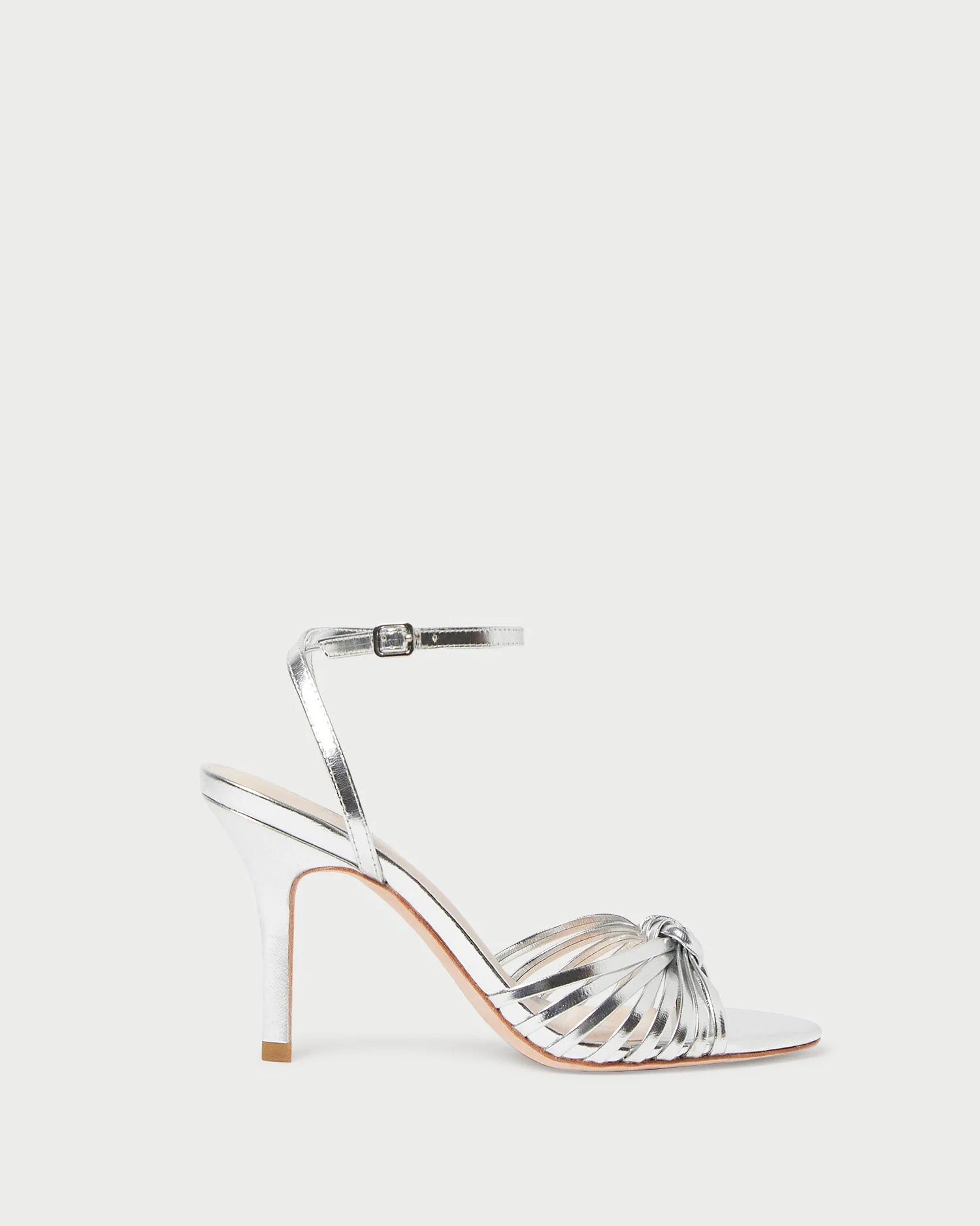 Ada Knot Heeled Sandal | Silver - Image 2