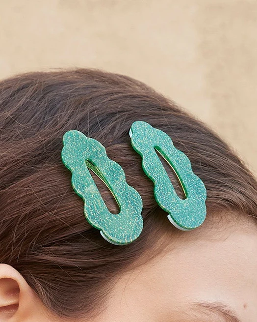 Amari Clip Set | Blush/Kelly Green - Image 3
