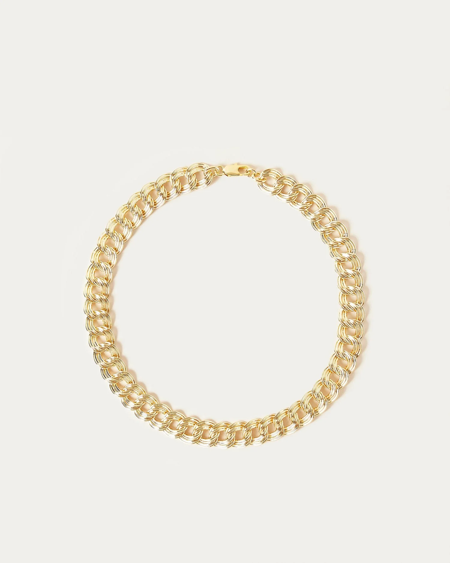 Aubrey Double Link Necklace | Gold