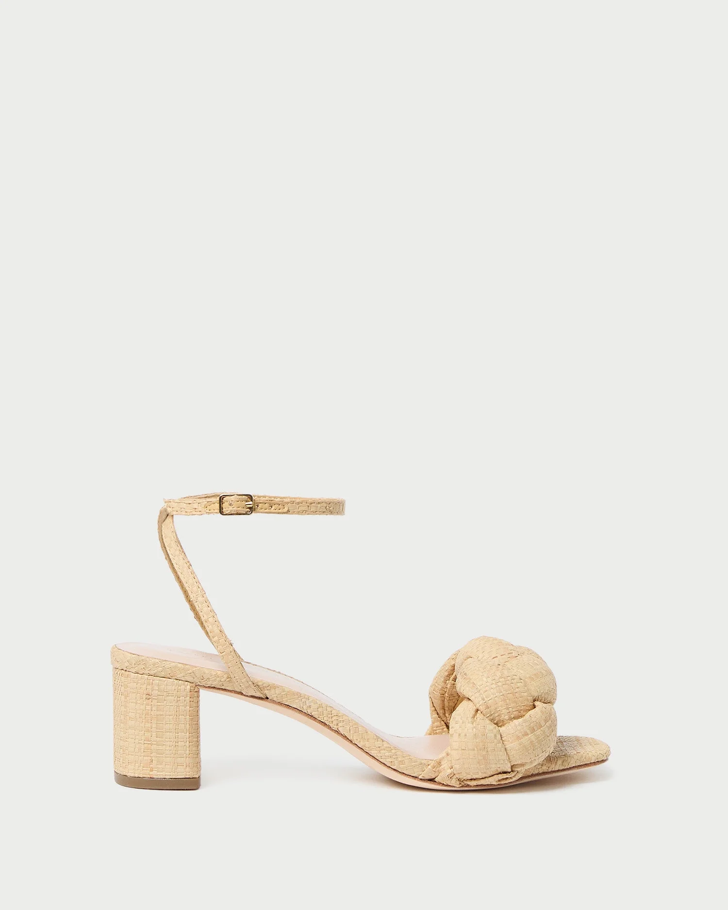 Avril Heeled Sandal | Natural Raffia