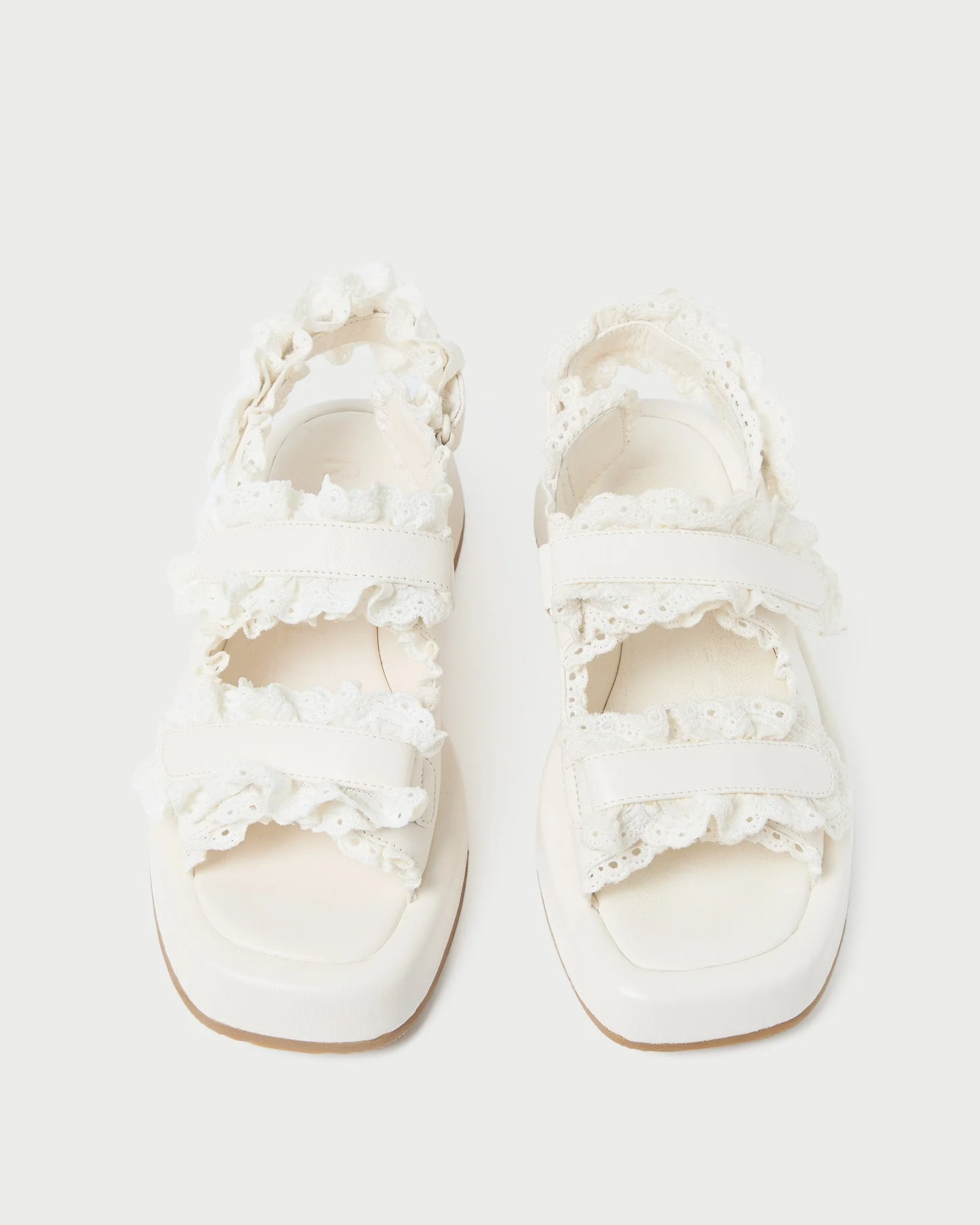 Blaise Leather Platform Sandal | White