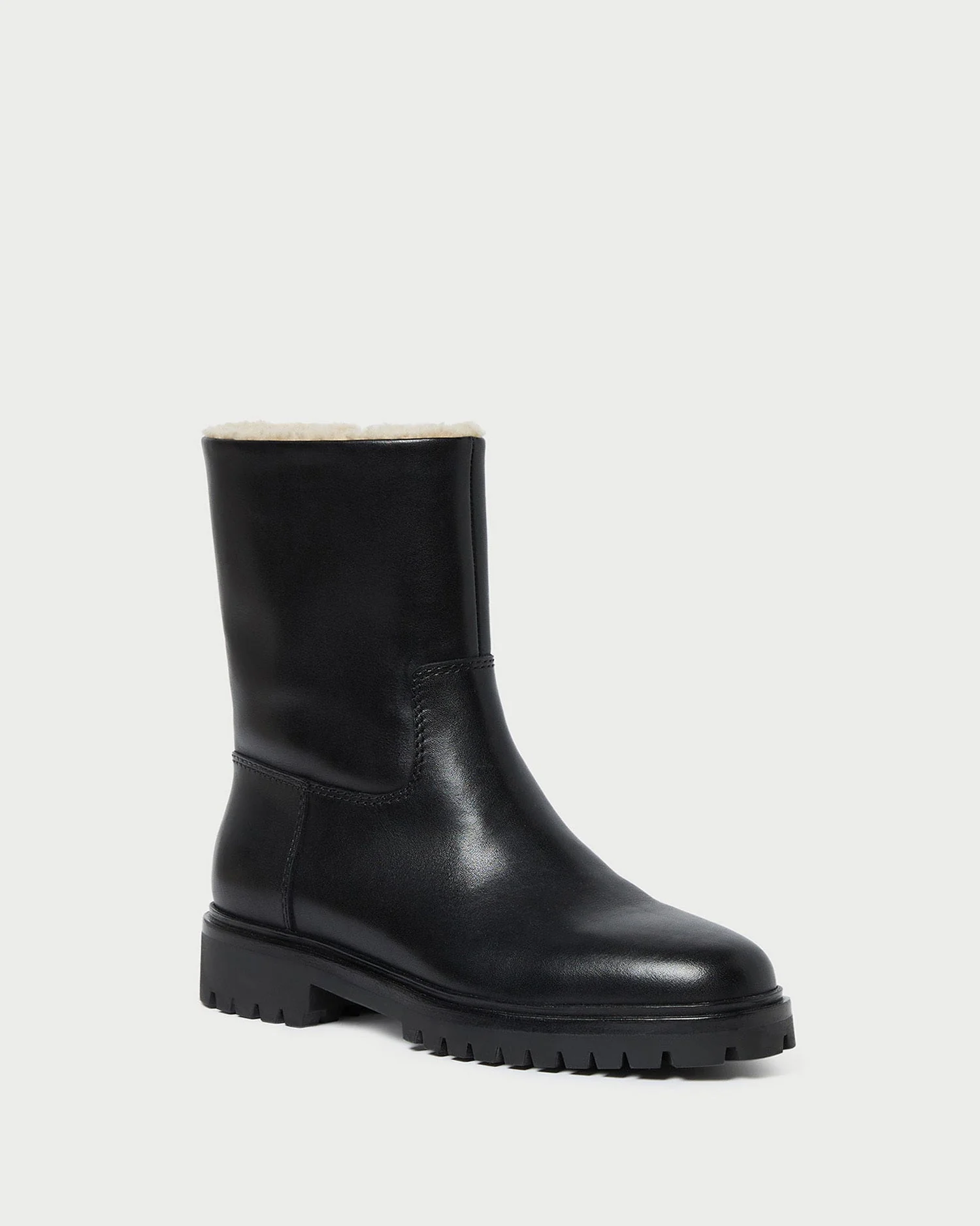 Damian Leather Lug Sole Boot | Black - Image 3