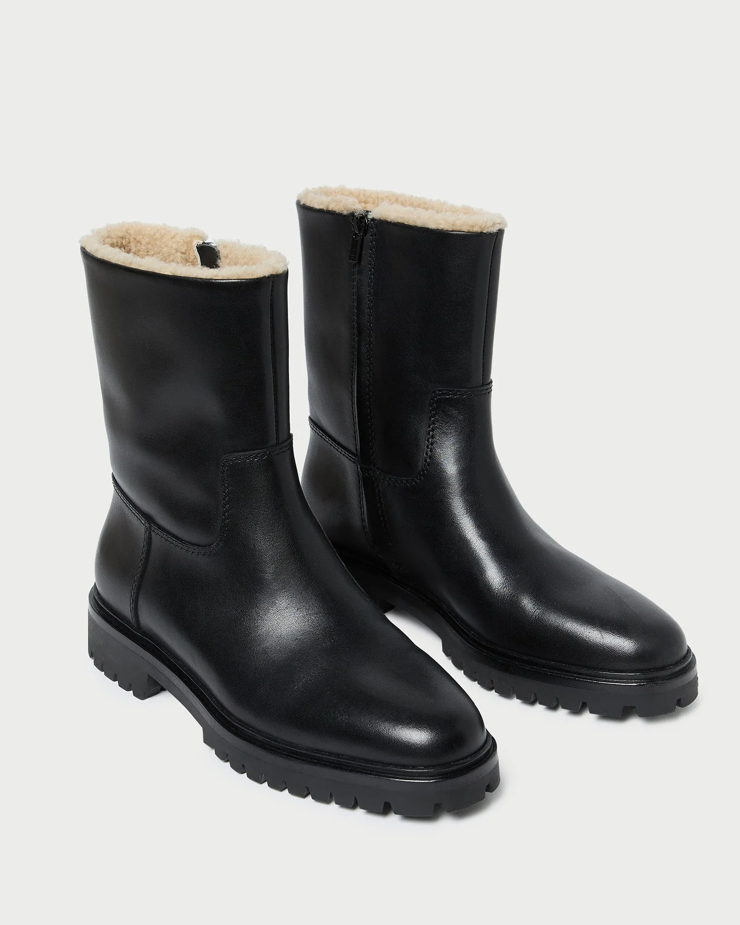 Damian Leather Lug Sole Boot | Black - Image 4