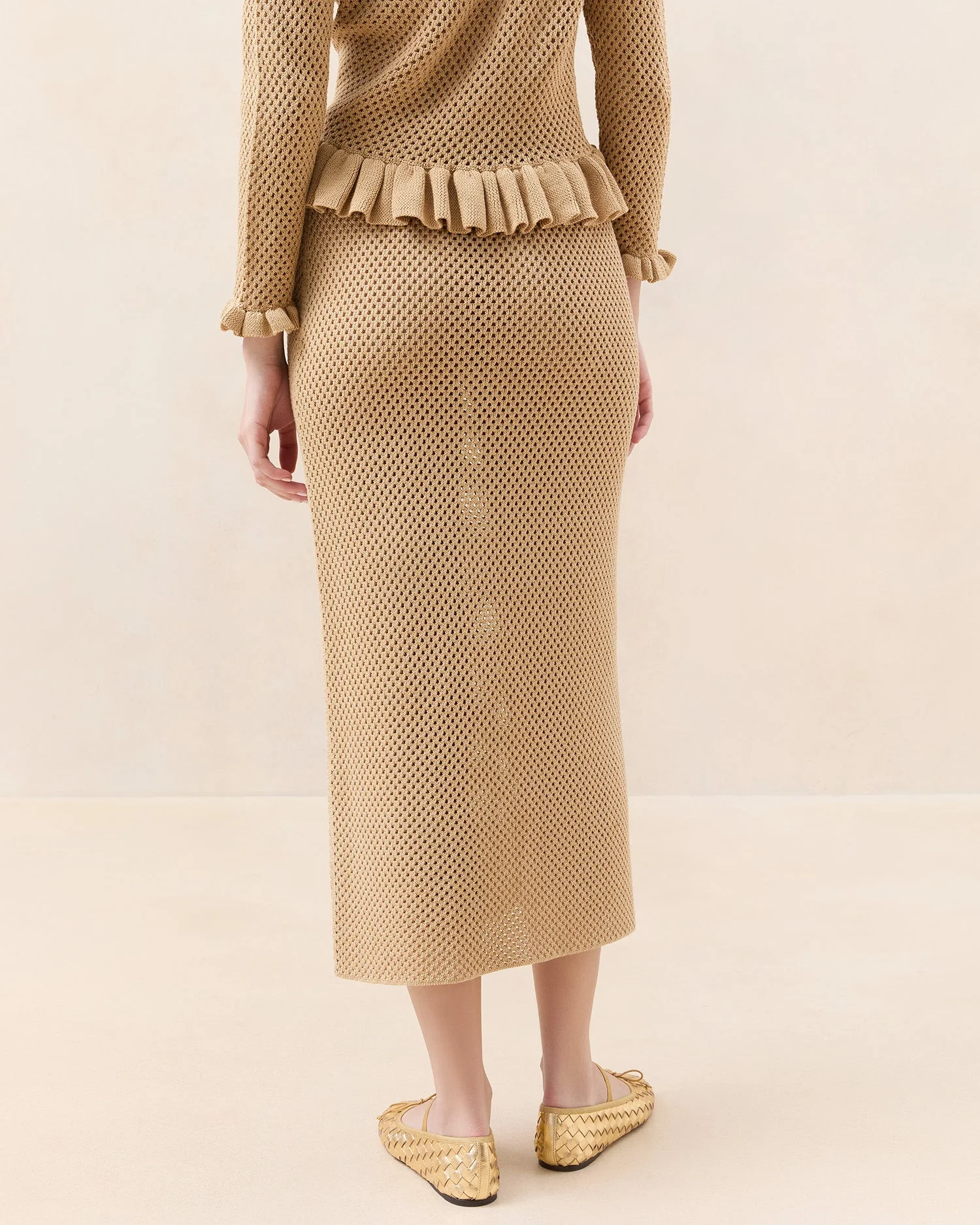 Delia Crochet Skirt | Tan - Image 2
