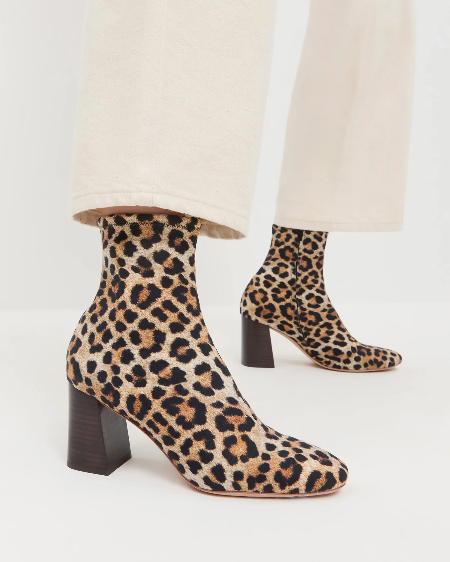 Elise Jersey Ankle Boot | Leopard - Image 2