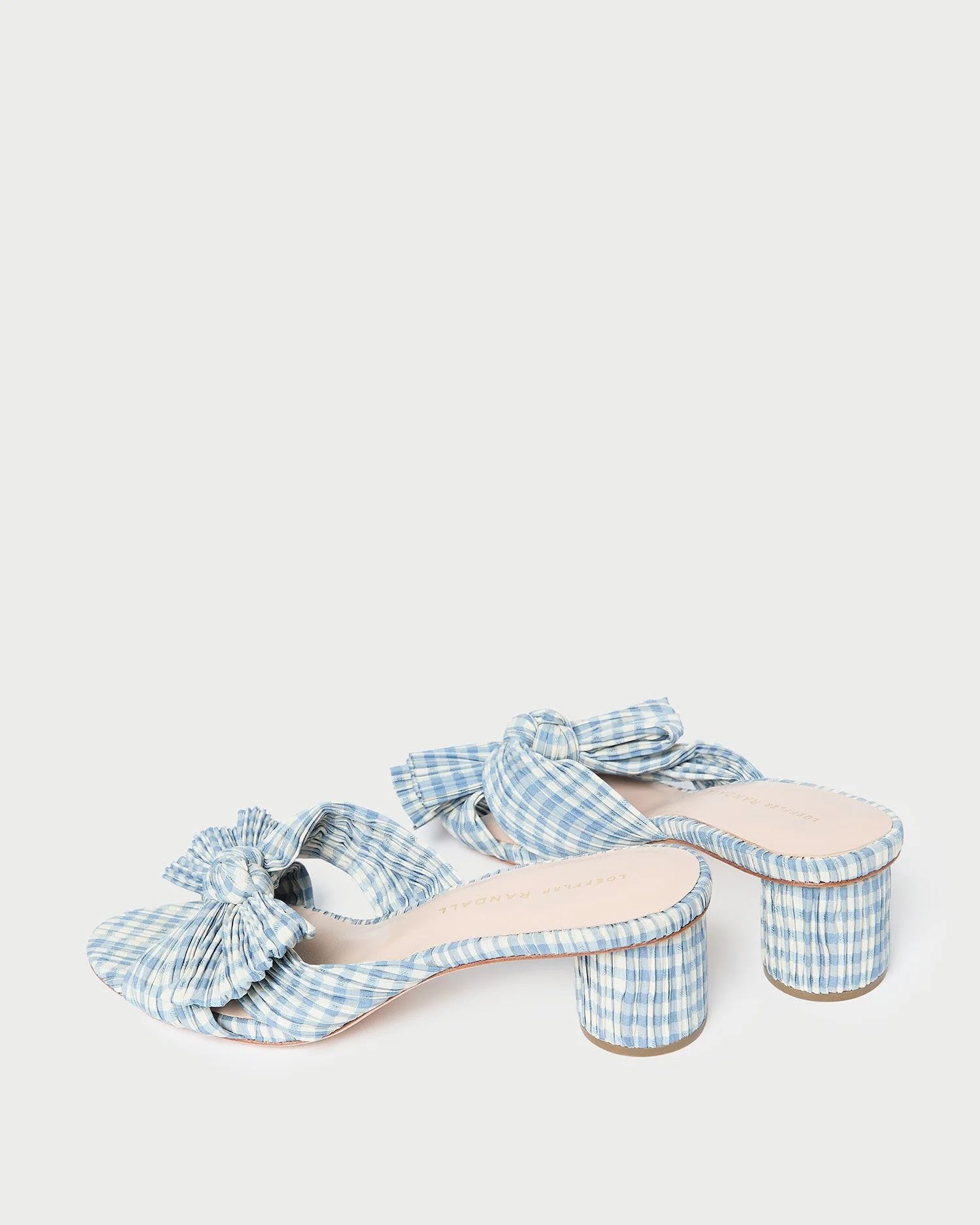 Emilia Bow Heel | Blue Gingham - Image 4