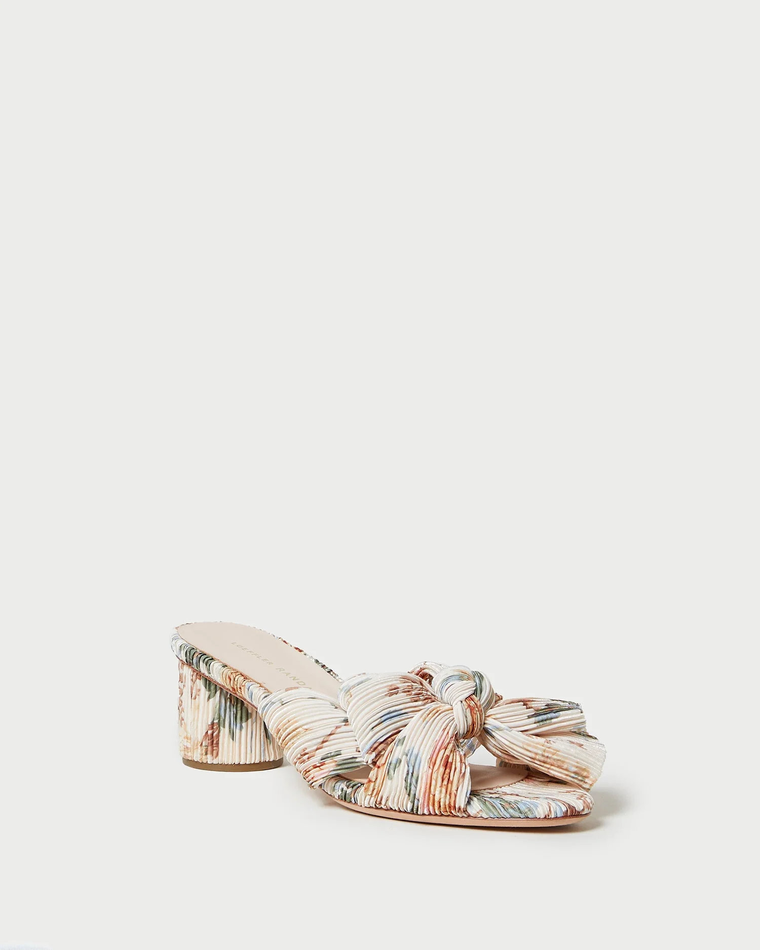 Emilia Bow Heel | Cream Botanical Floral