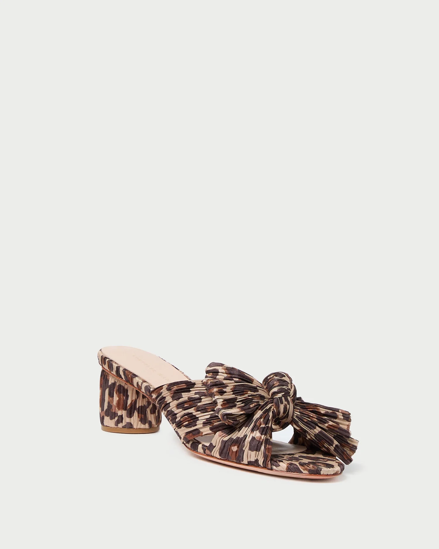 Emilia Pleated Bow Sandal | Leopard