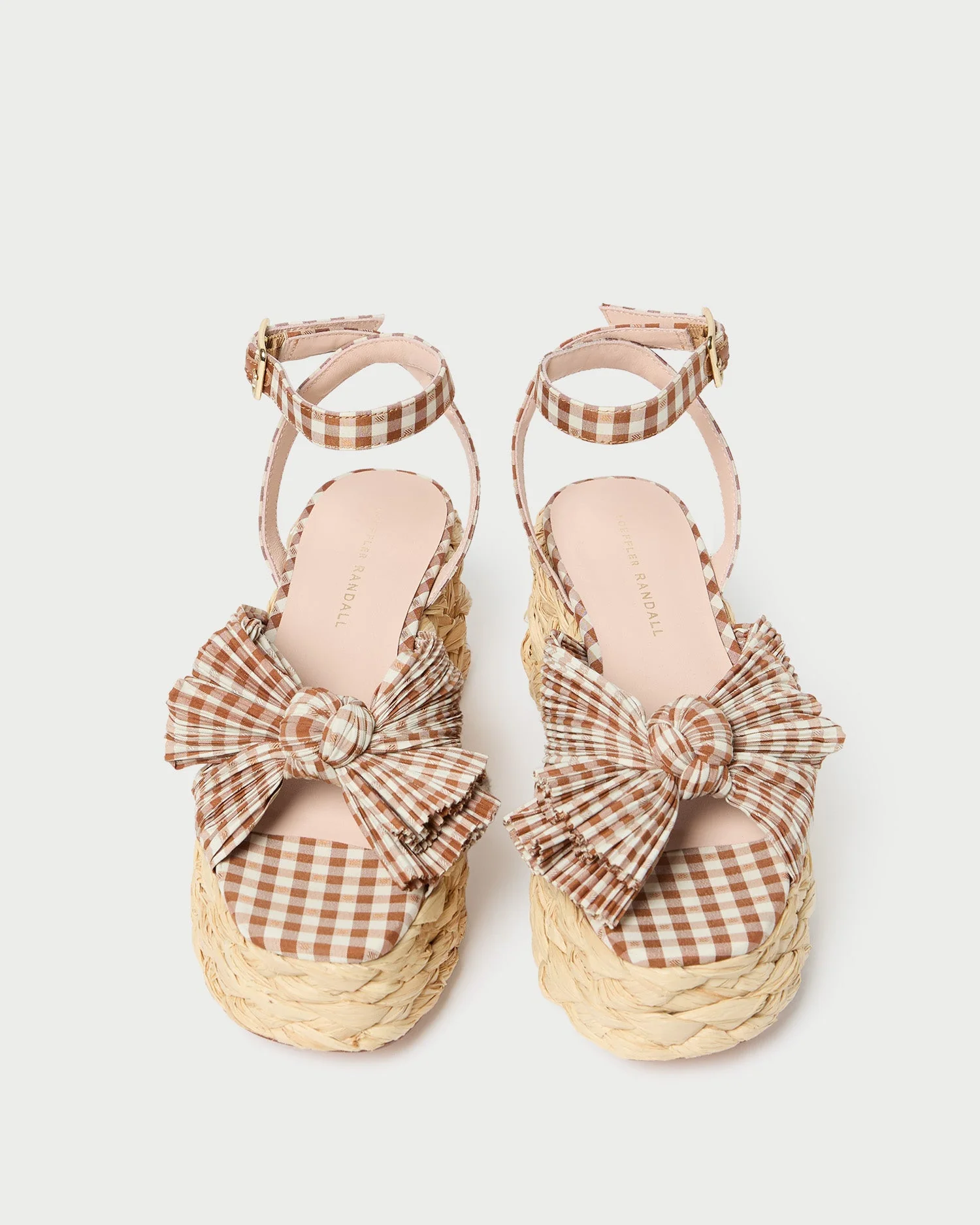 Gaby Bow Espadrille | Brown Gingham - Image 3