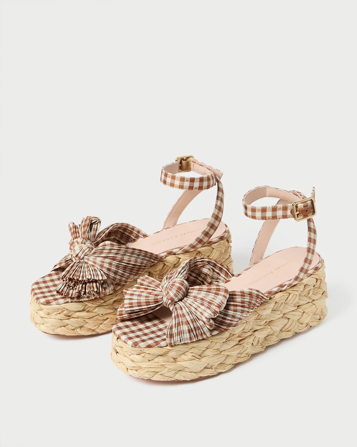 Gaby Bow Espadrille | Brown Gingham - Image 4