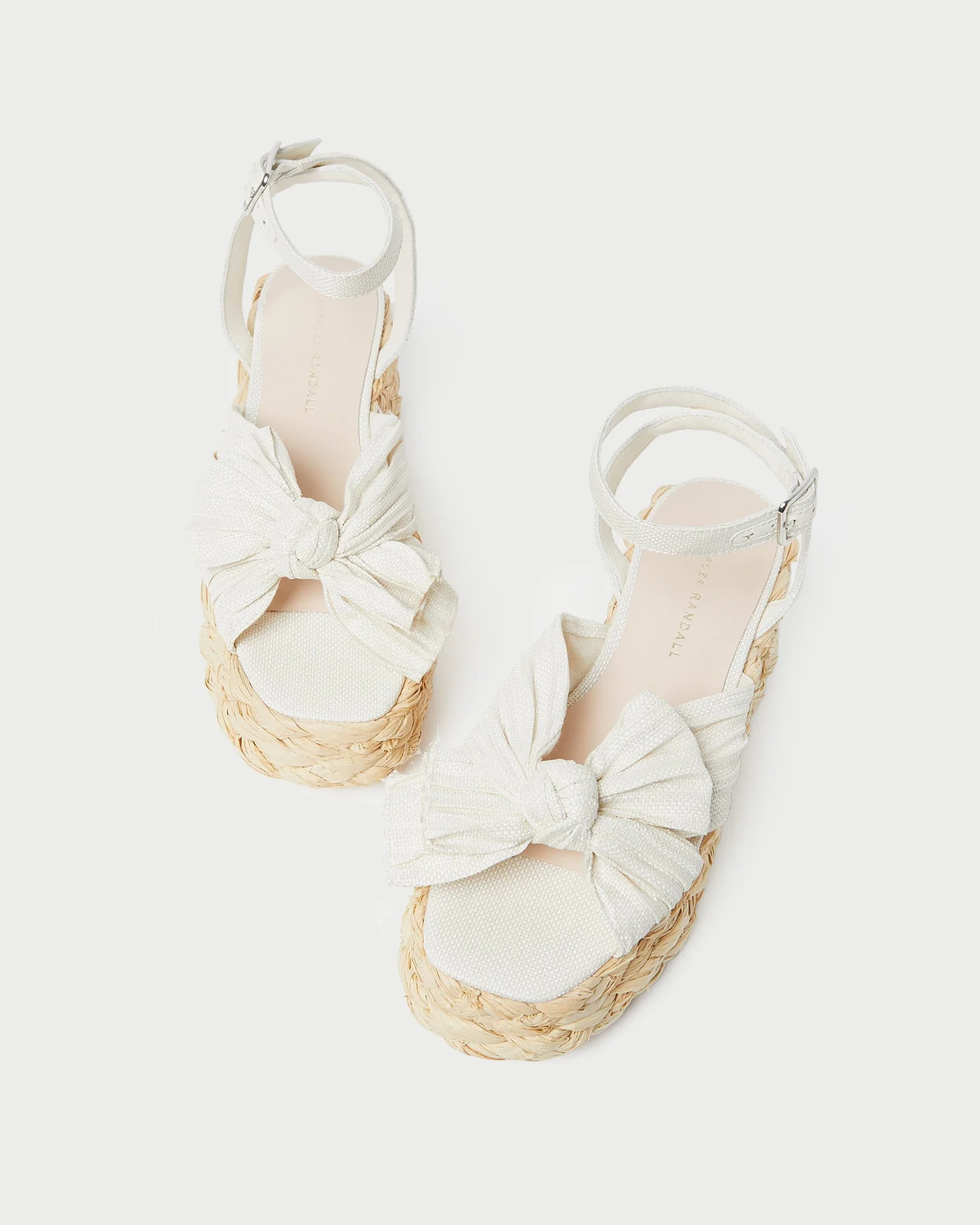 Gaby Pleated Bow Espadrille | White - Image 5