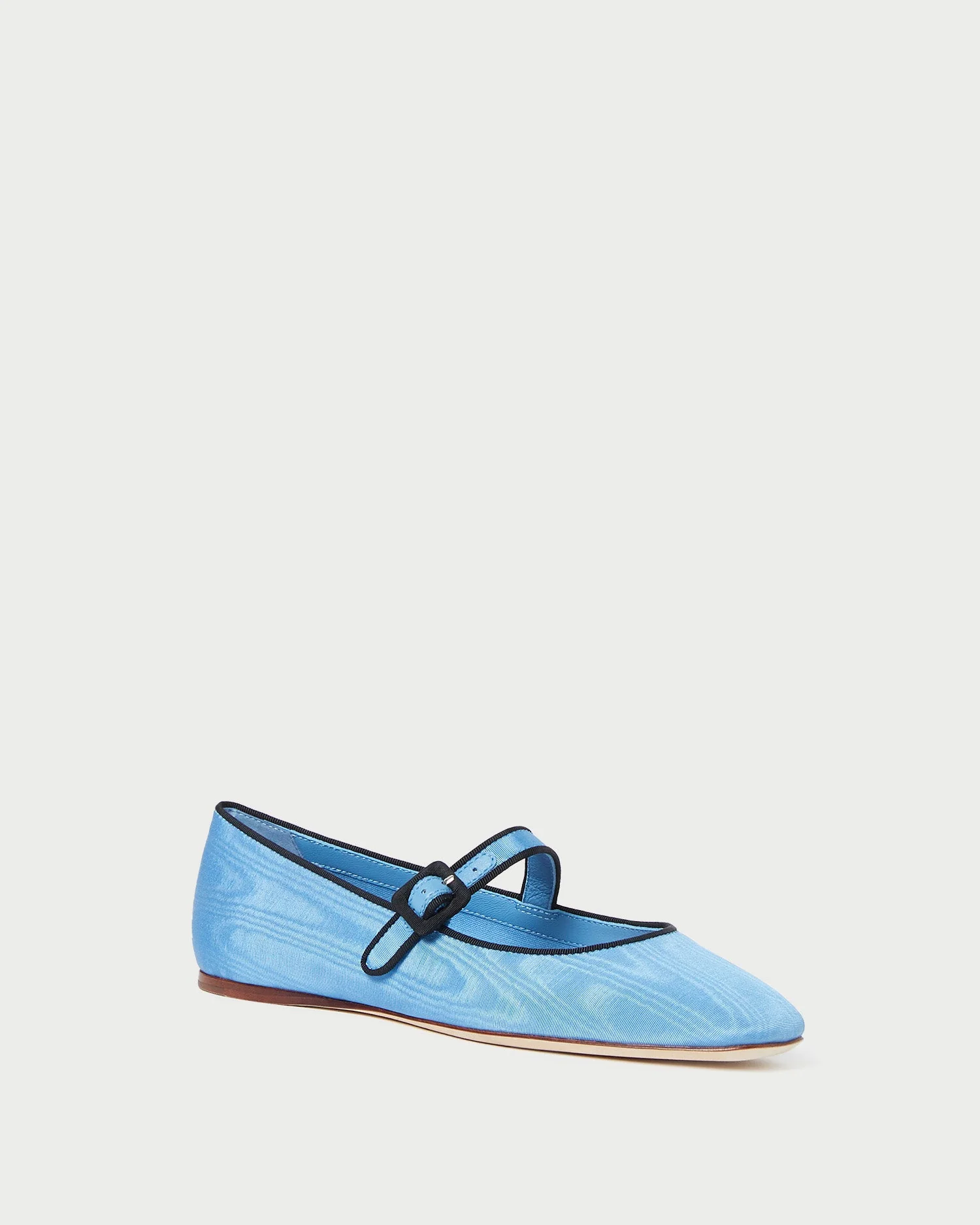 Ginger Moire Mary Jane | Light Blue/Black