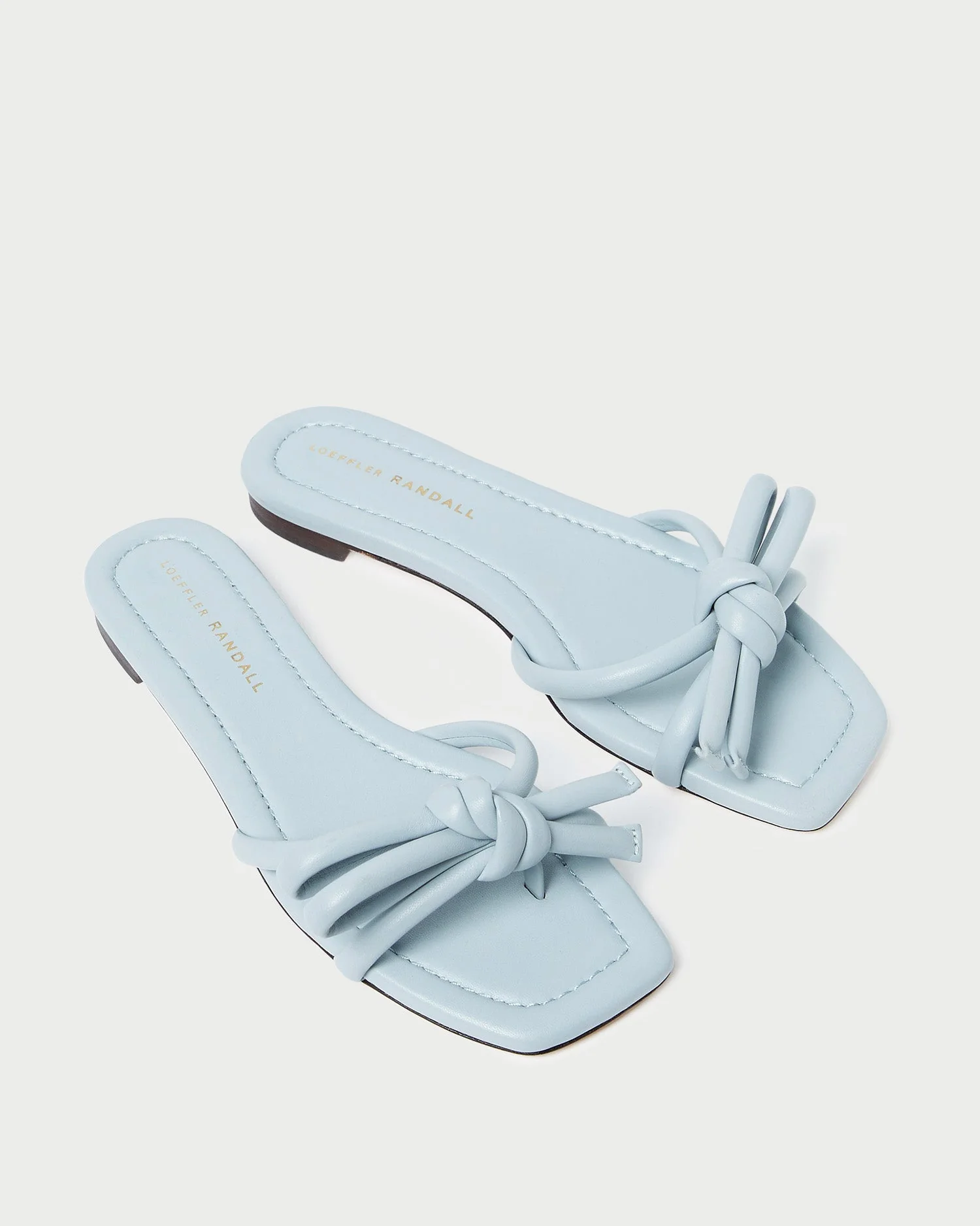 Hadley Leather Bow Sandal | Blue - Image 3