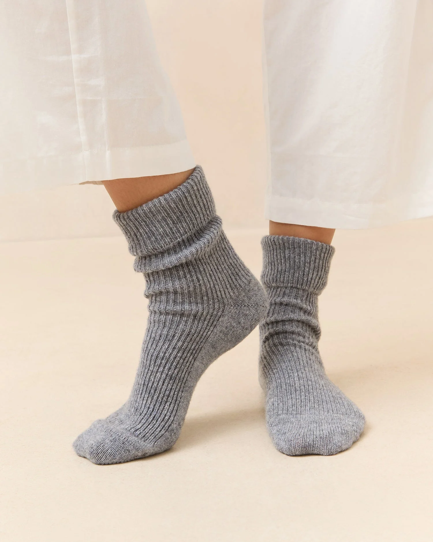 Irene Cashmere Socks | Grey - Image 3
