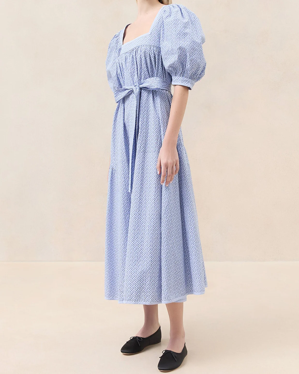 Jessa Dress | Blue/Cream Plaid