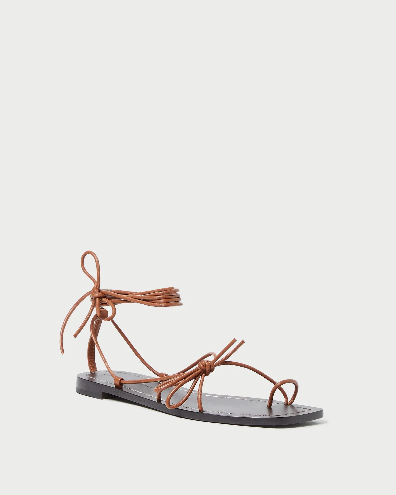 Jude Leather Flat Sandal | Timber - Image 3