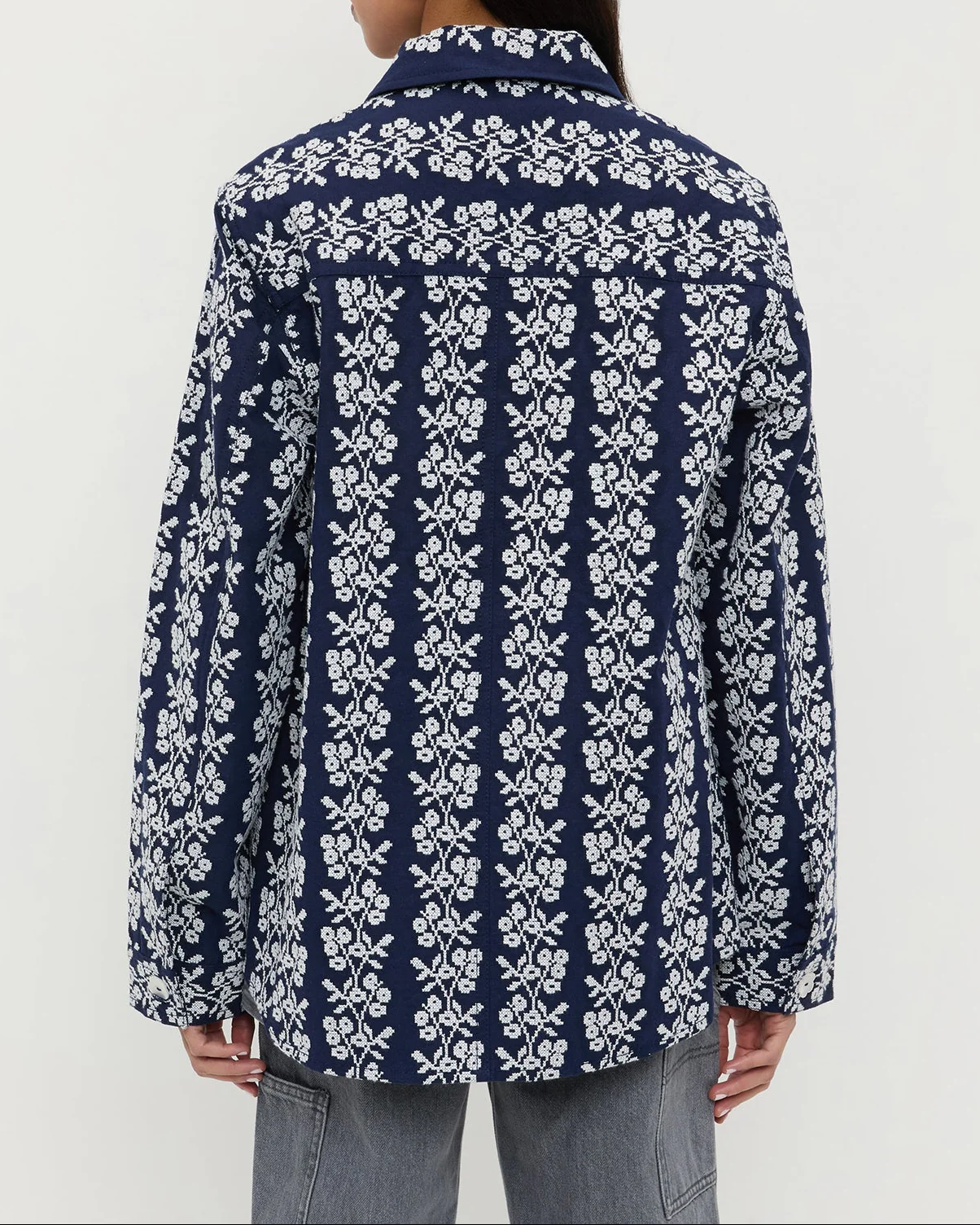 Kennedy Embroidered Jacket | Navy - Image 3