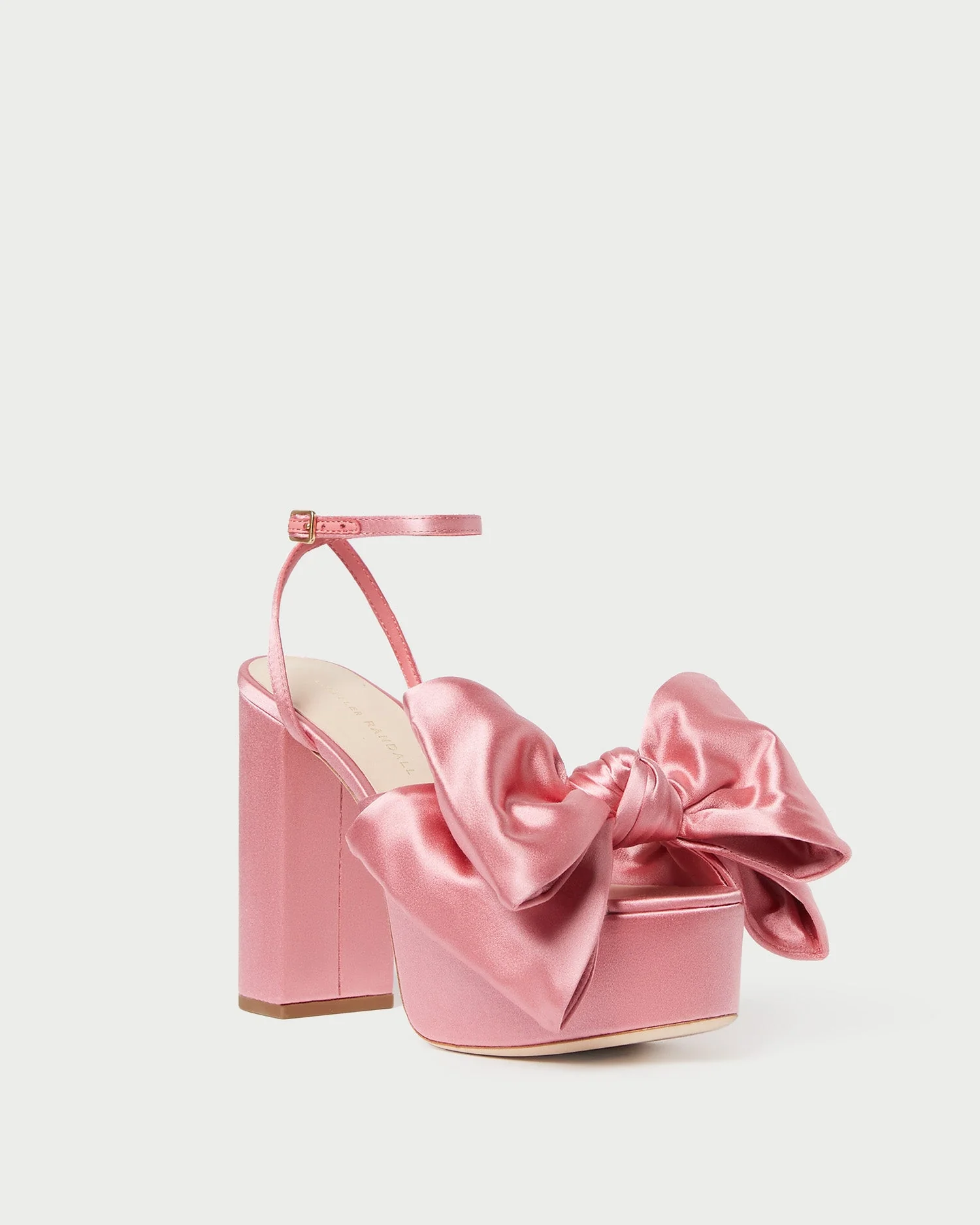 Kiki Platform Sandal | Blush Satin