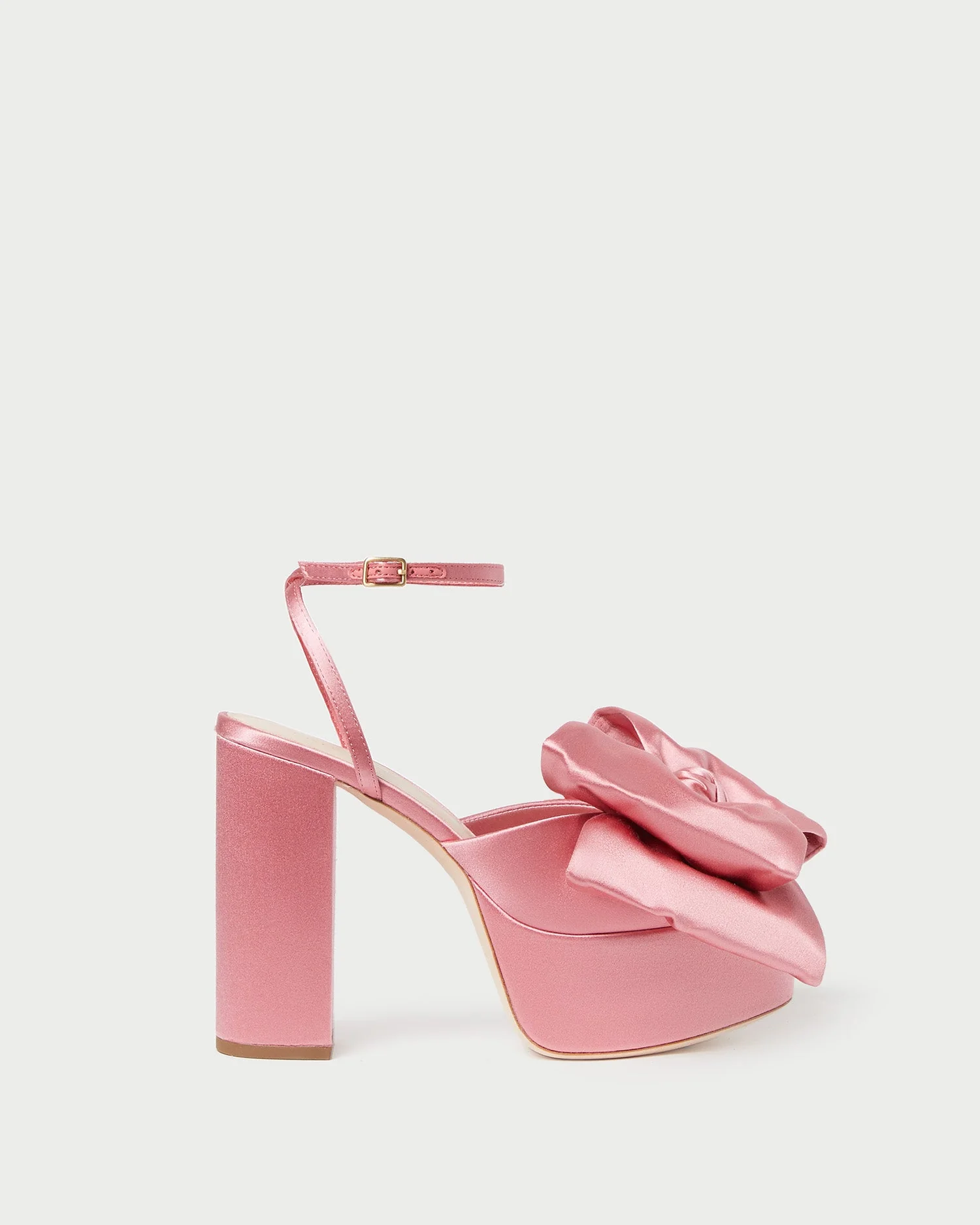 Kiki Platform Sandal | Blush Satin - Image 2