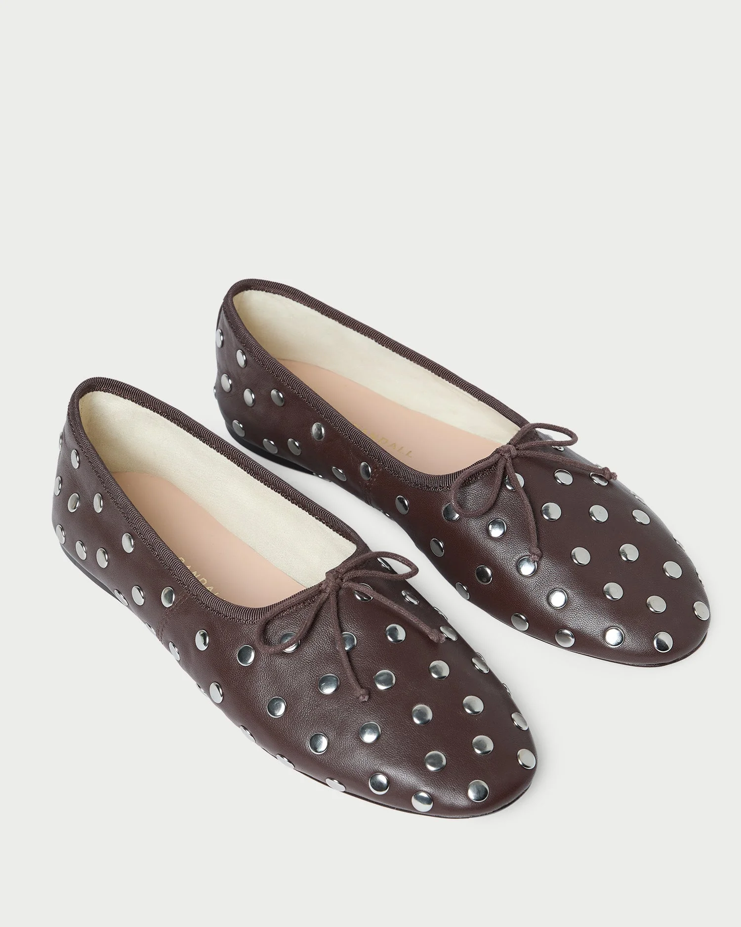 Landon Leather Ballet Flat | Espresso/Silver - Image 5