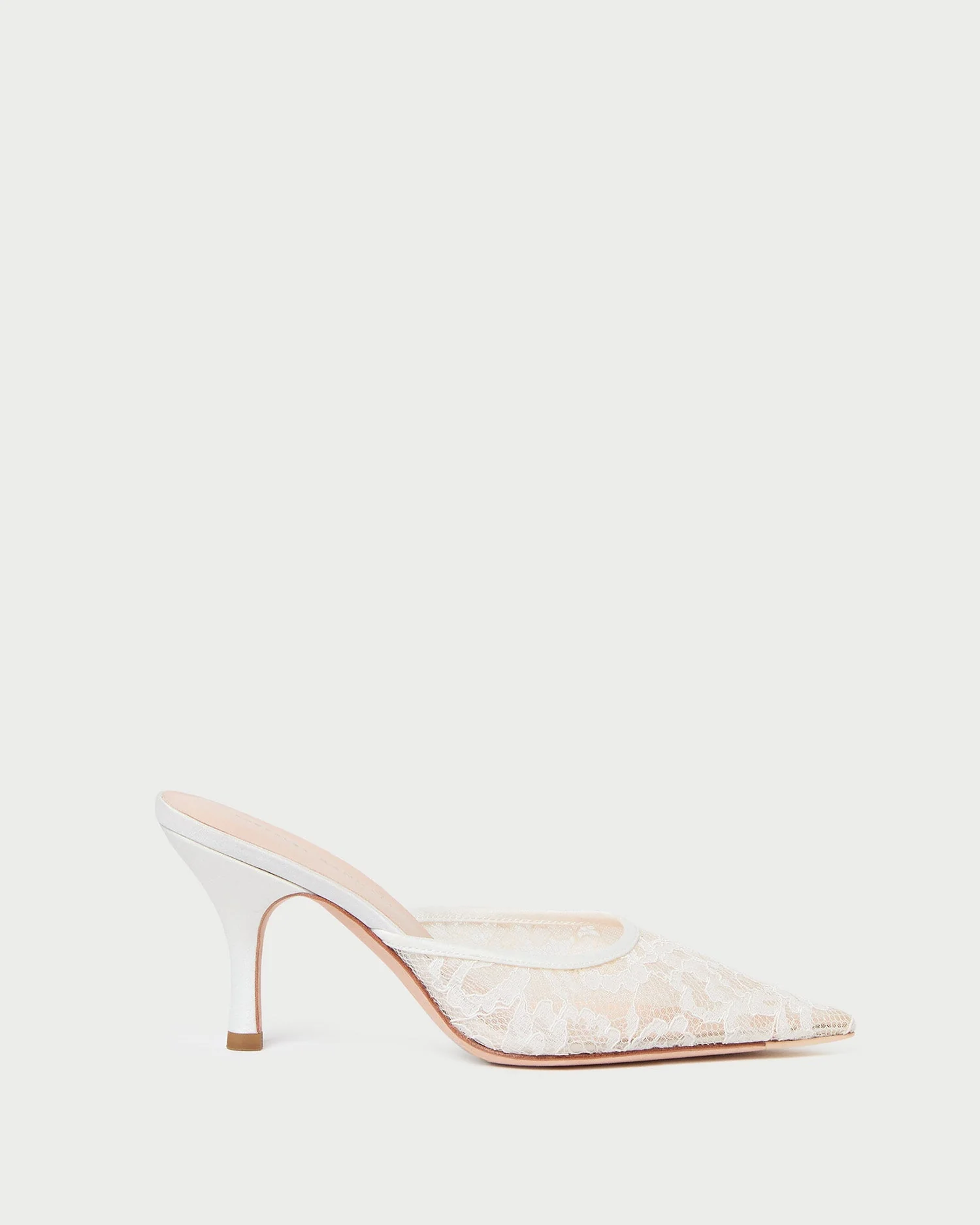 Layla Lace Mule | White