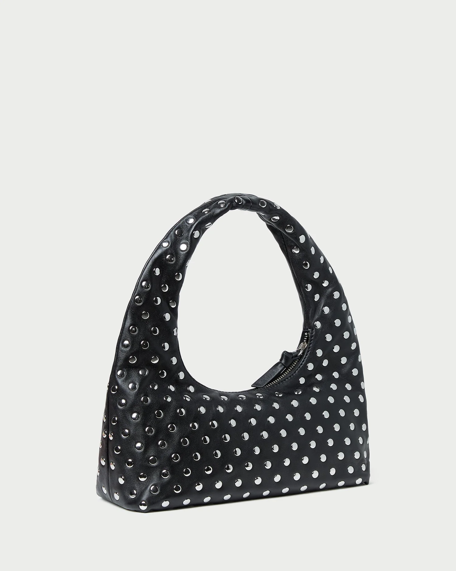 Leather Shoulder Bag | Mercer Black/Silver - Image 2