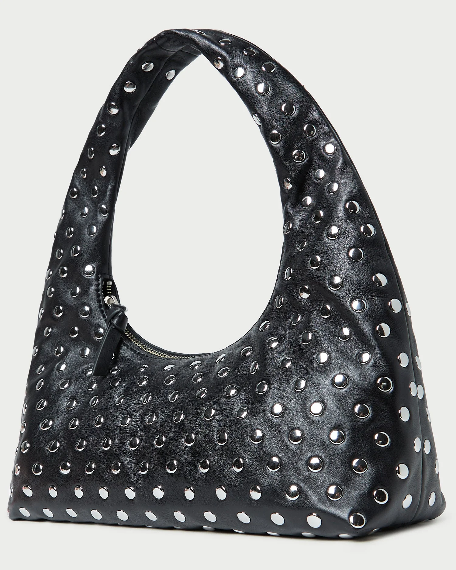 Leather Shoulder Bag | Mercer Black/Silver - Image 3
