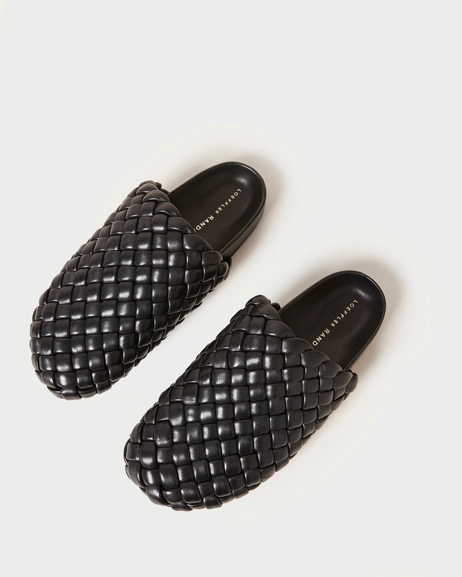 Levi Woven Leather Flat Closed Toe Clog | Black - Image 3