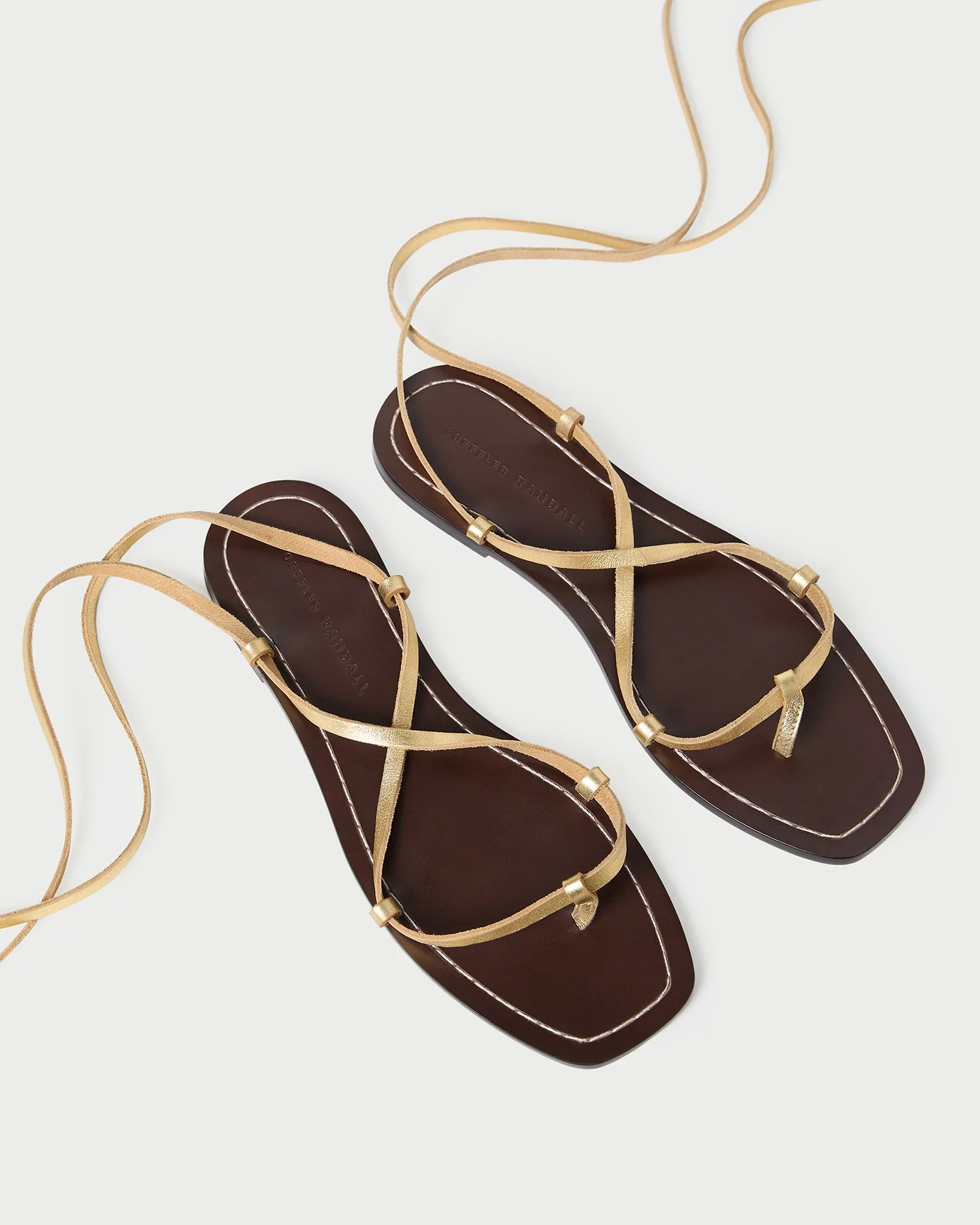 Lianna Lace-Up Sandal | Gold/Espresso - Image 3