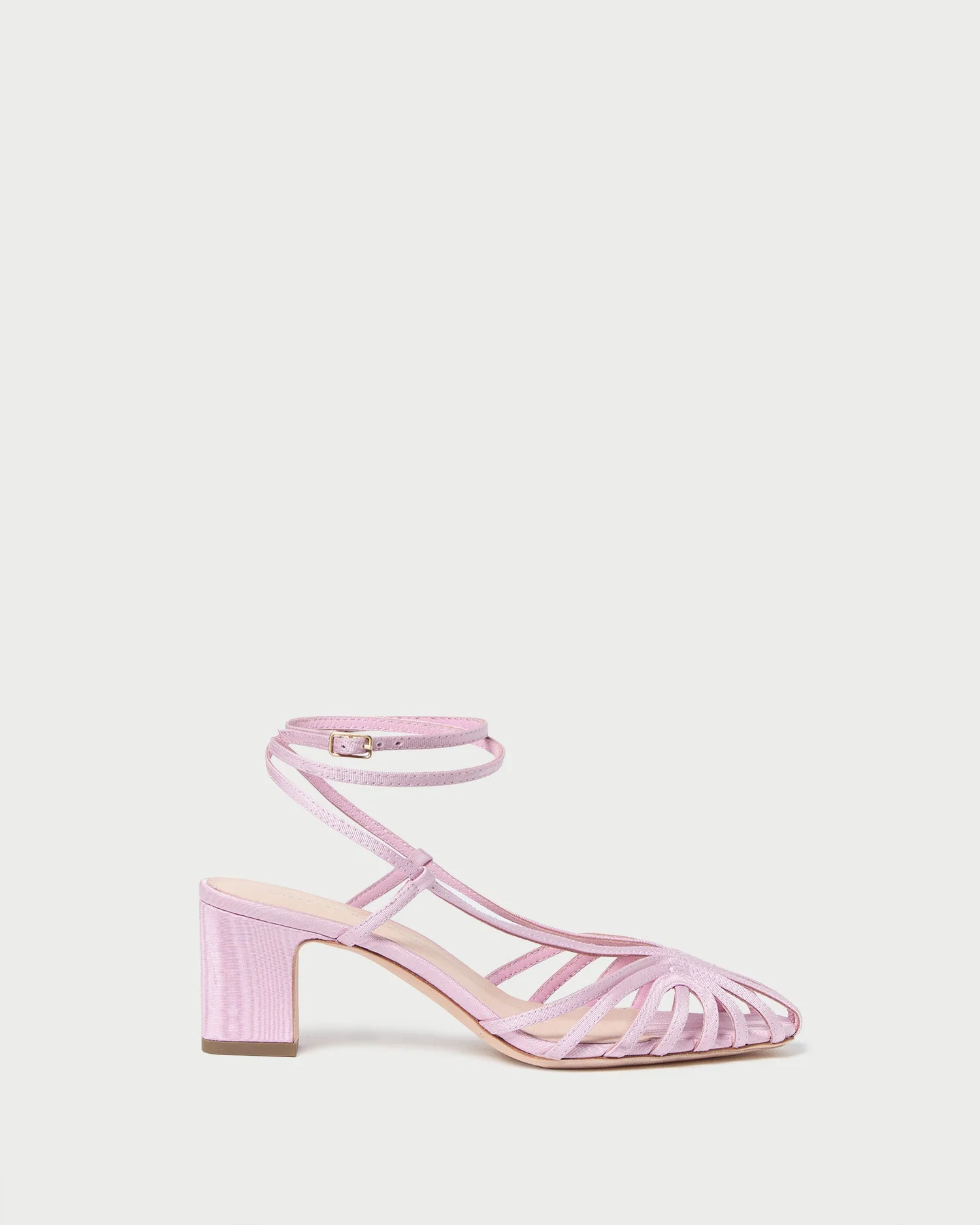 Livvy Moire Heeled Sandal | Powder Pink