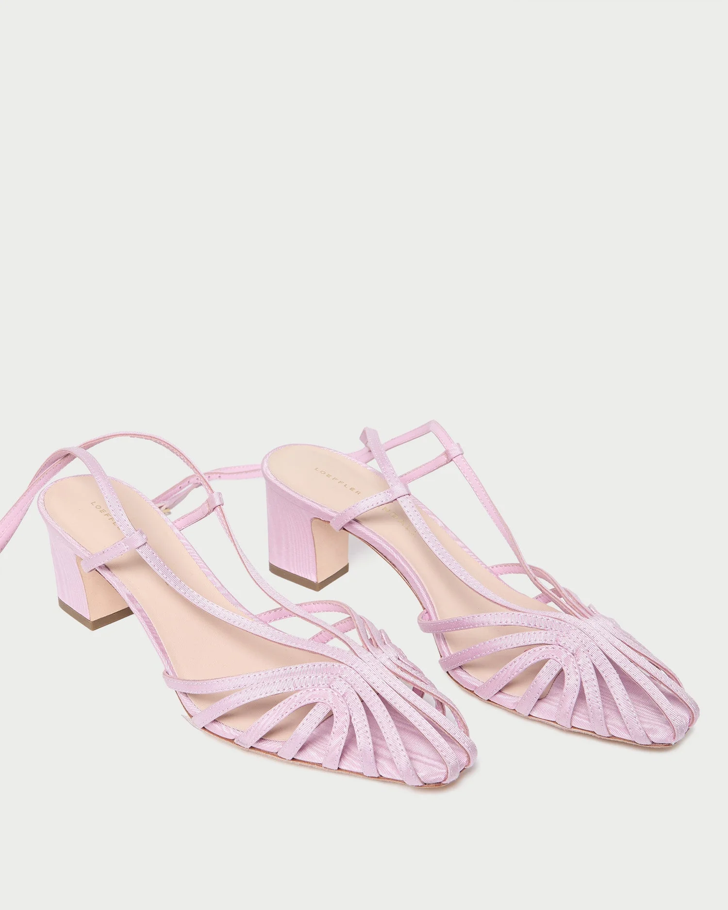 Livvy Moire Heeled Sandal | Powder Pink - Image 3