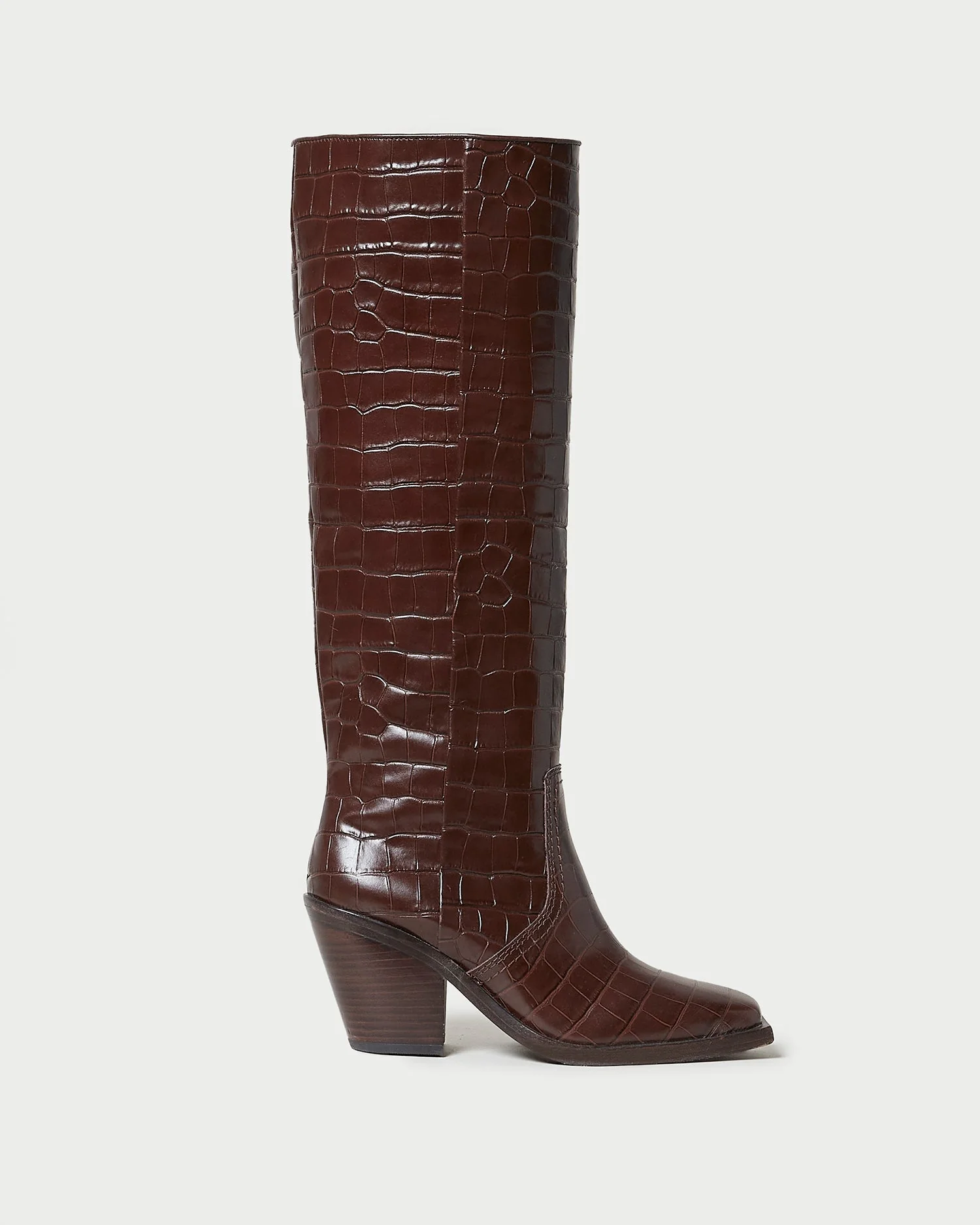 Lynn Tall Western Boot | Dark Brown - Image 2