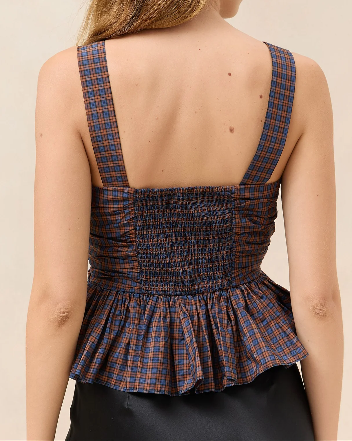 Mae Sleeveless Top | Navy/Rust - Image 2