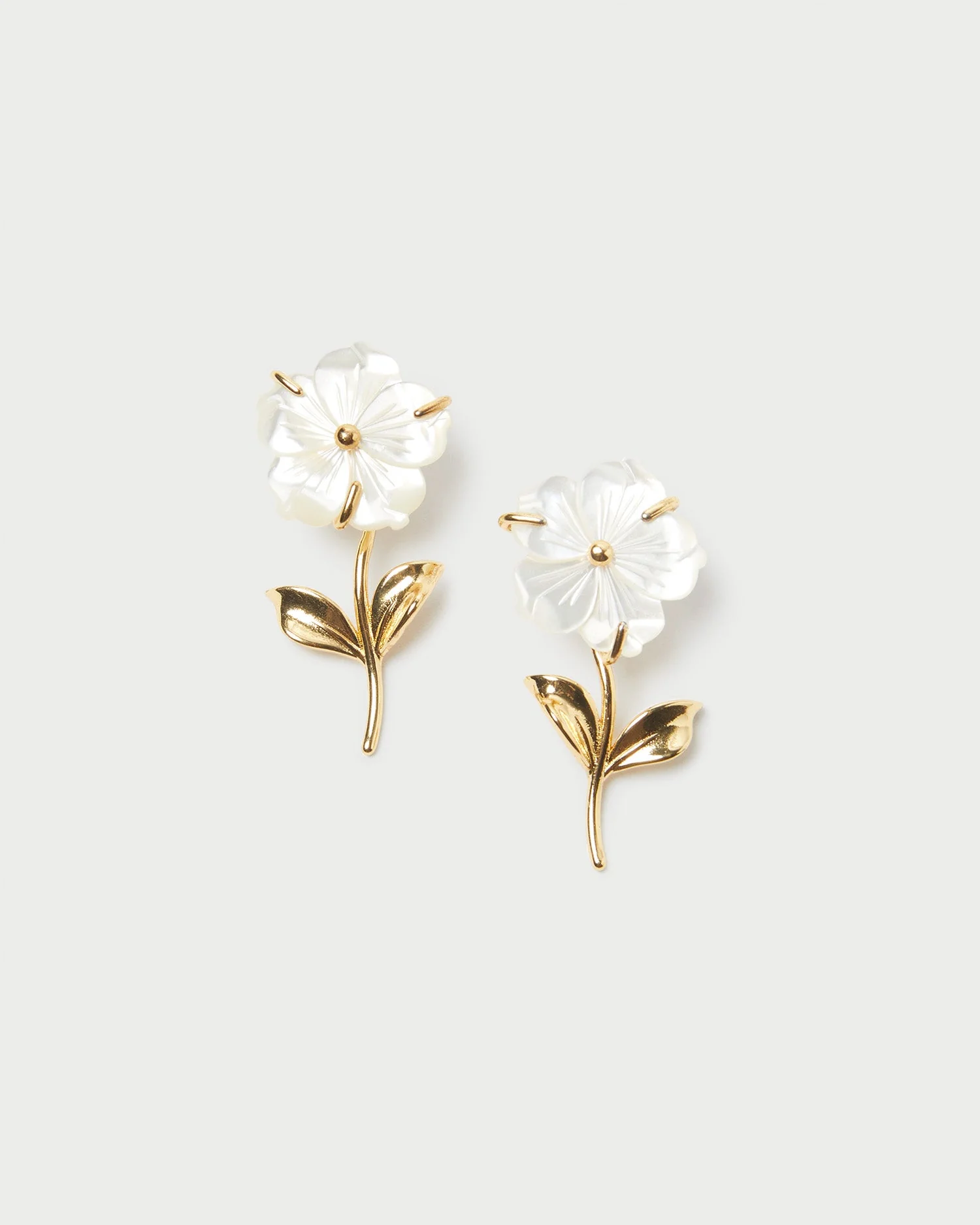 Mai Flower Earrings | Gold/Pearl