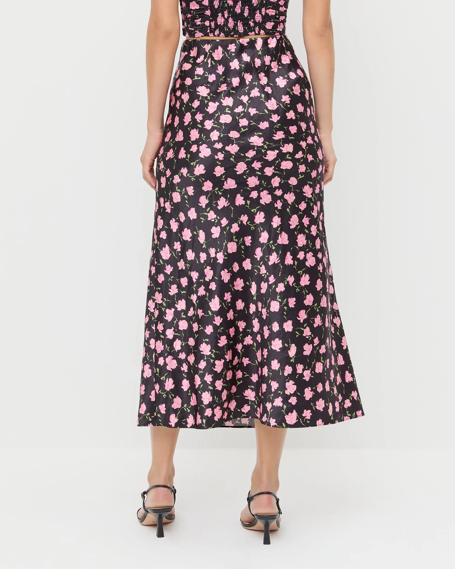 Mandy Midi Skirt | Black/Rosette - Image 3