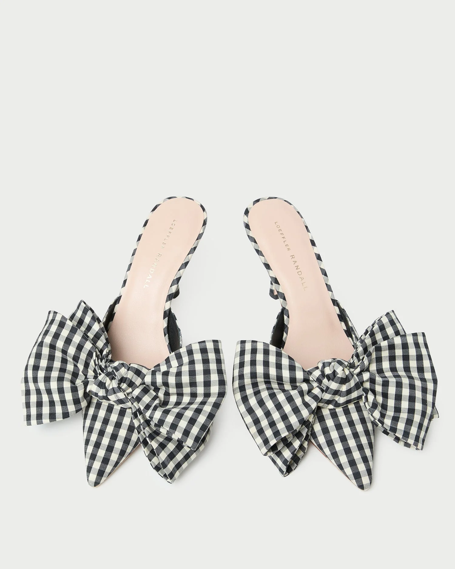 Margot Bow Mule | Black/White Gingham - Image 3