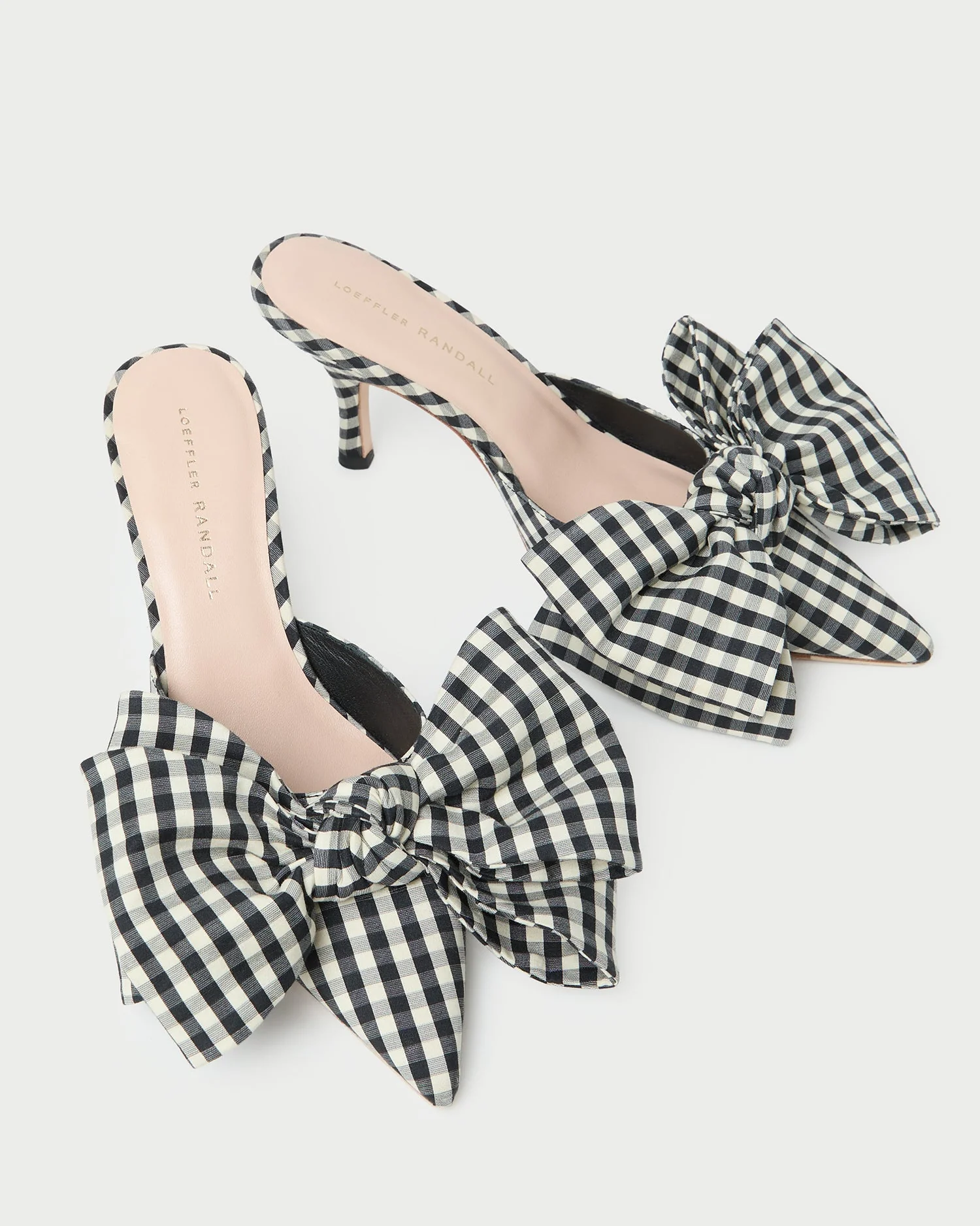 Margot Bow Mule | Black/White Gingham - Image 4
