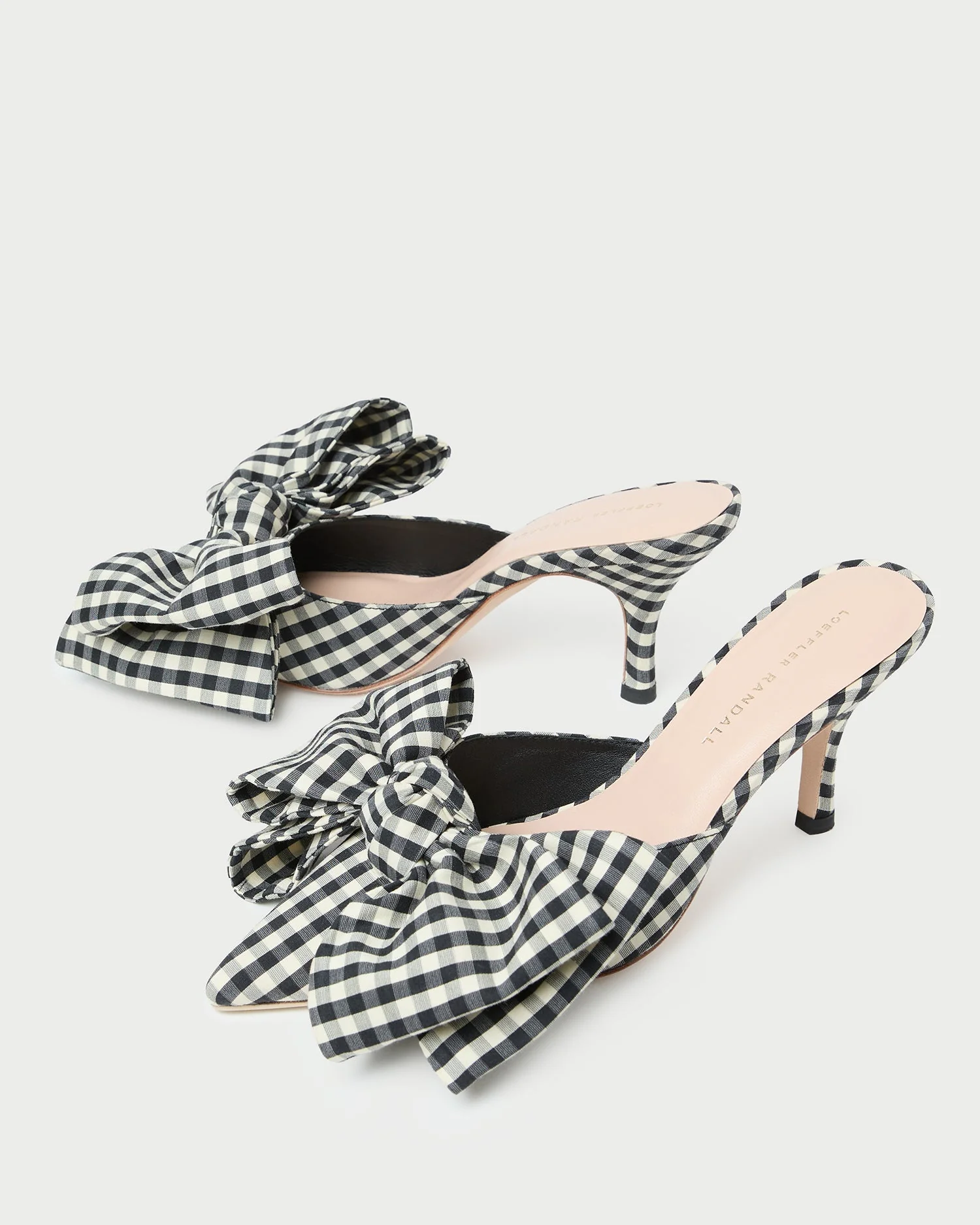 Margot Bow Mule | Black/White Gingham - Image 5