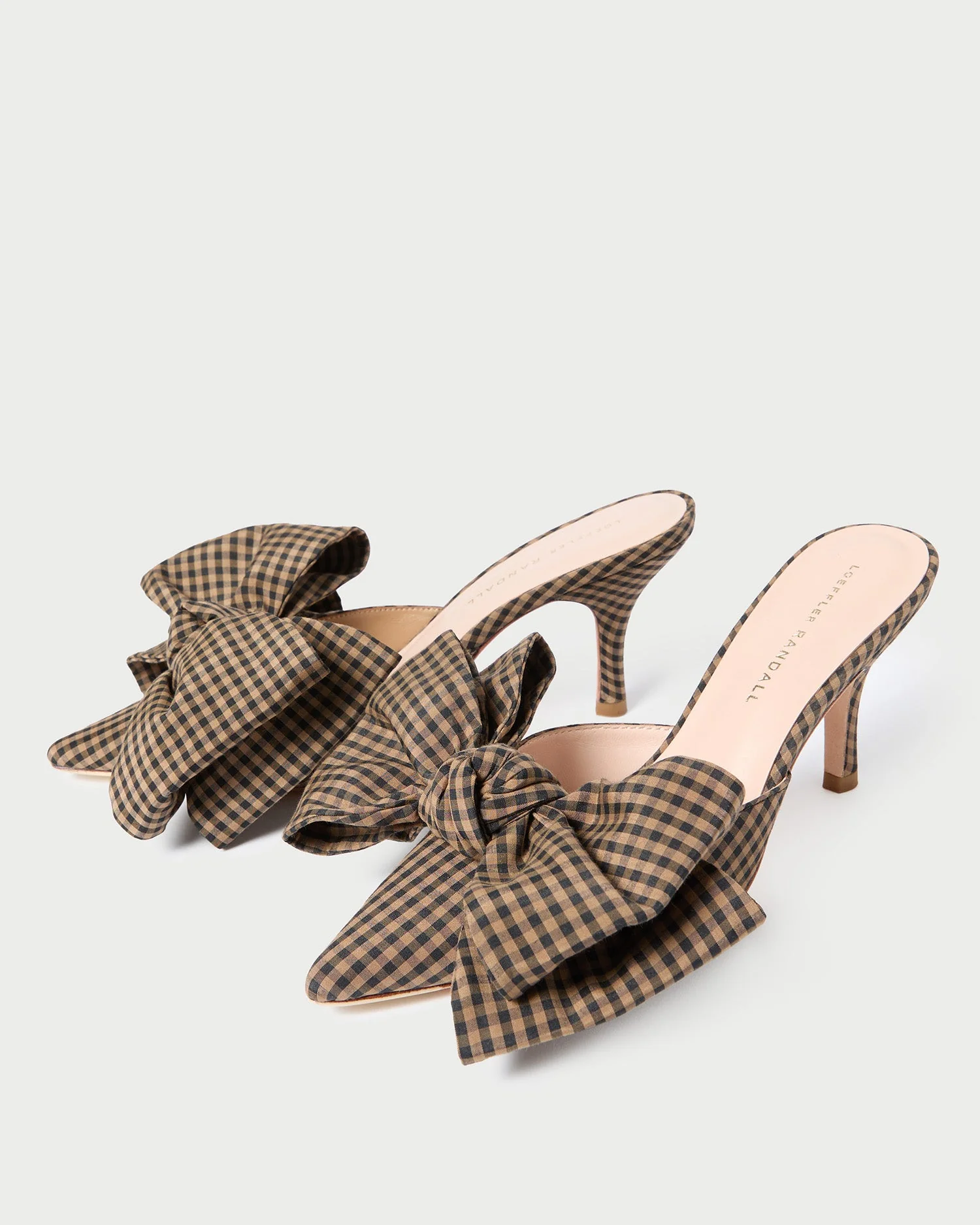 Margot Bow Mule | Brown/Black Check - Image 3