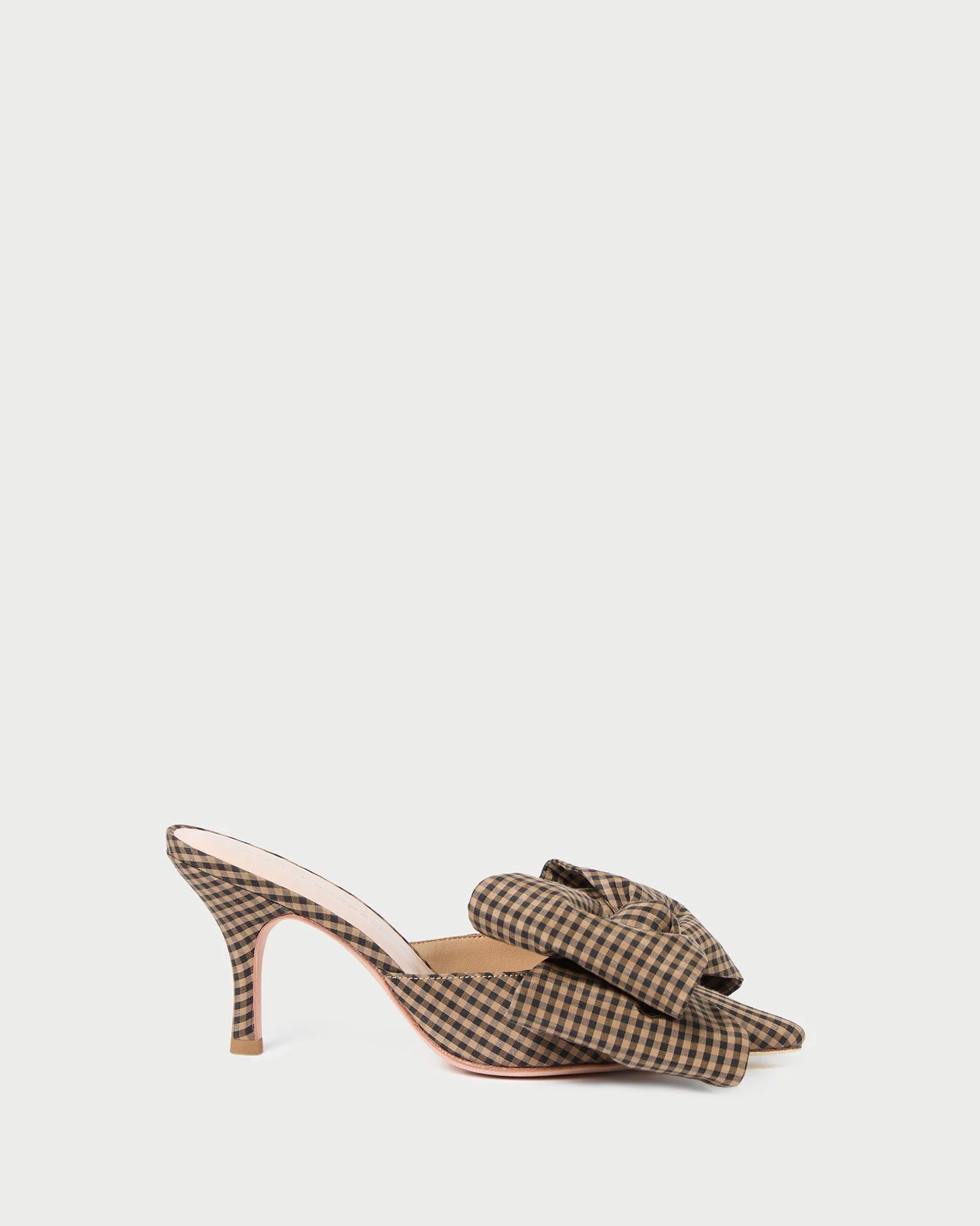 Margot Bow Mule | Brown/Black Check - Image 4
