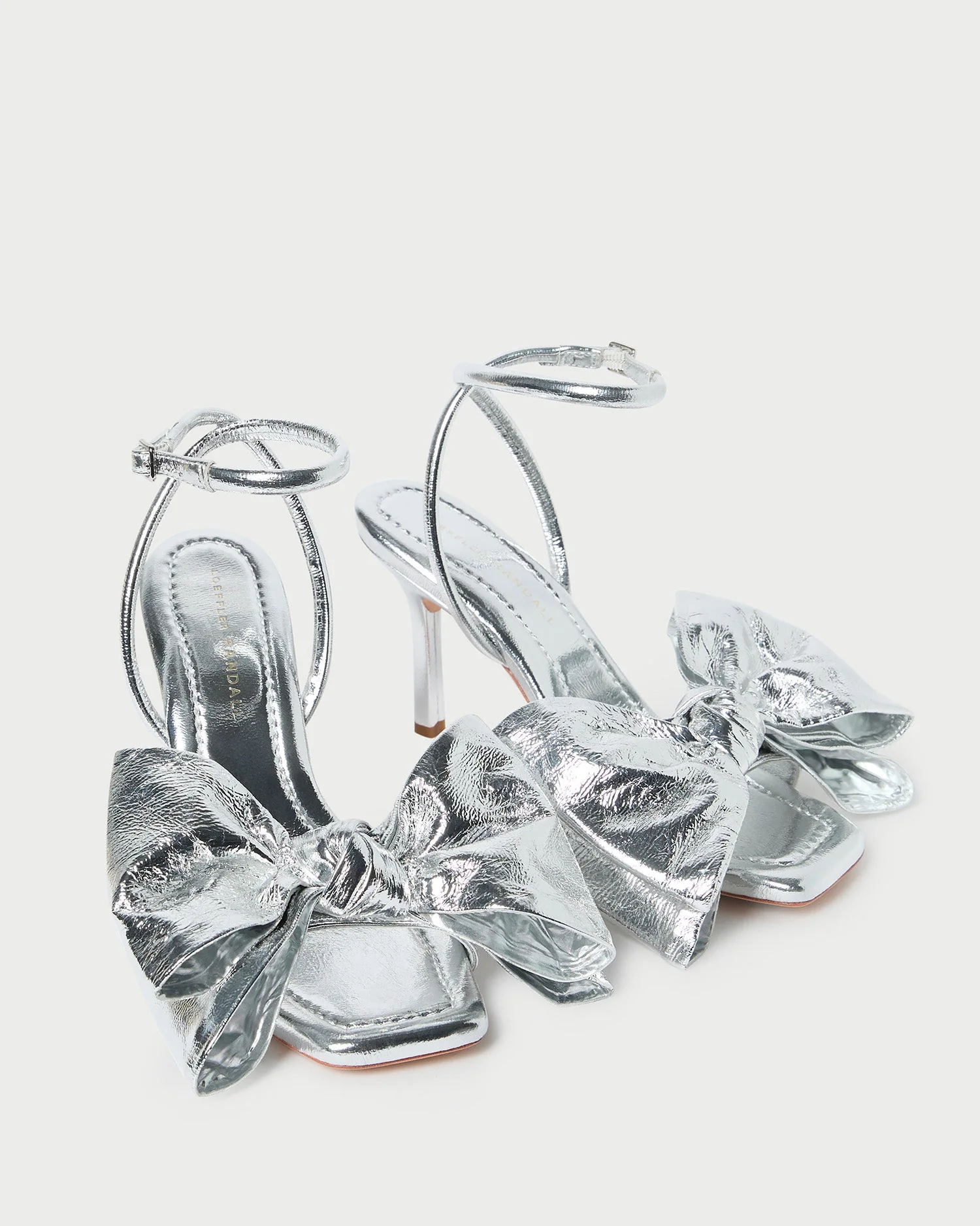 Marlena Leather Bow Sandal | Silver - Image 4